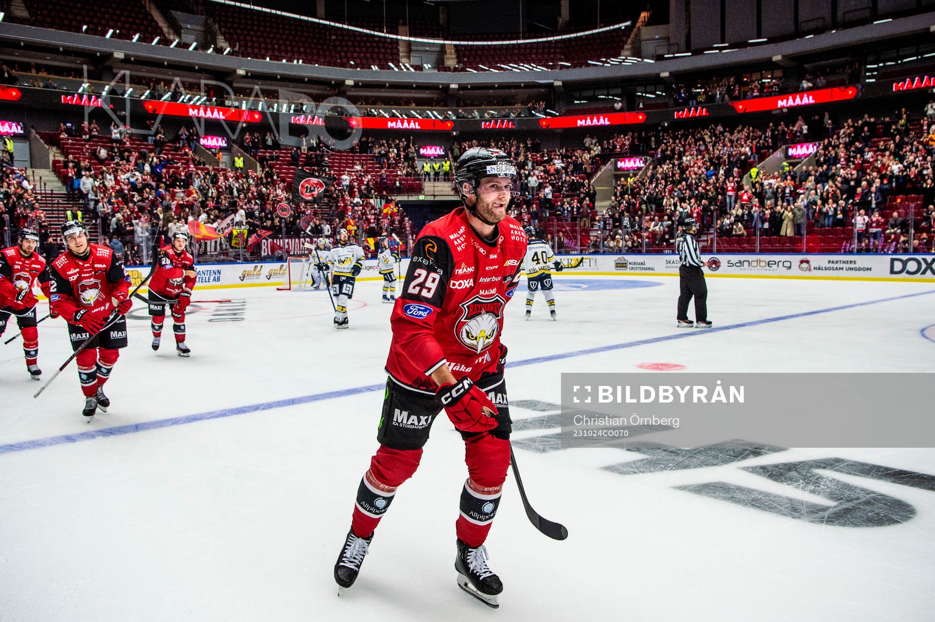 Malmö Redhawks Kim Rosdahl jublar