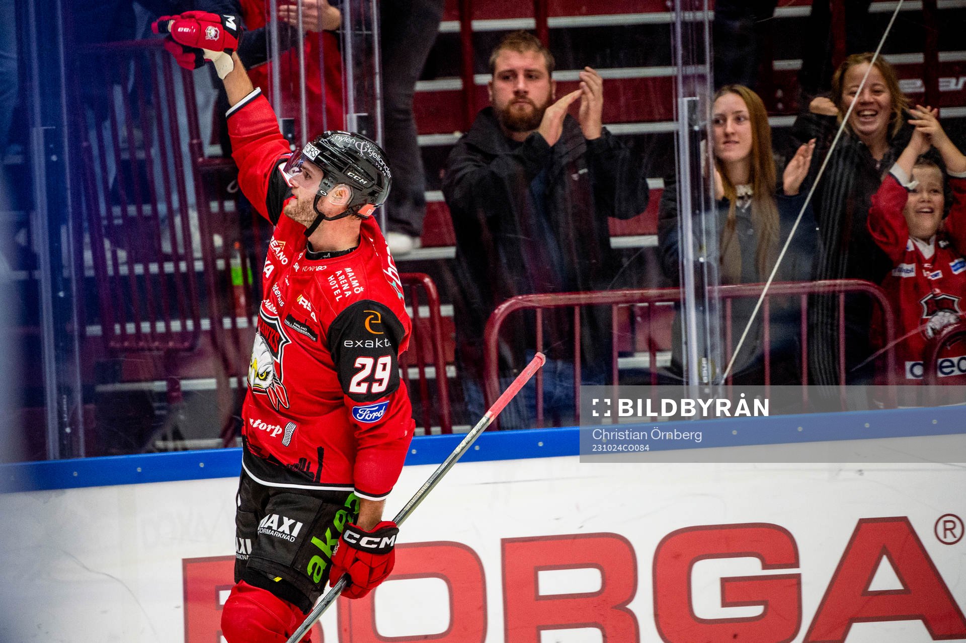 Malmö Redhawks Kim Rosdahl jublar
