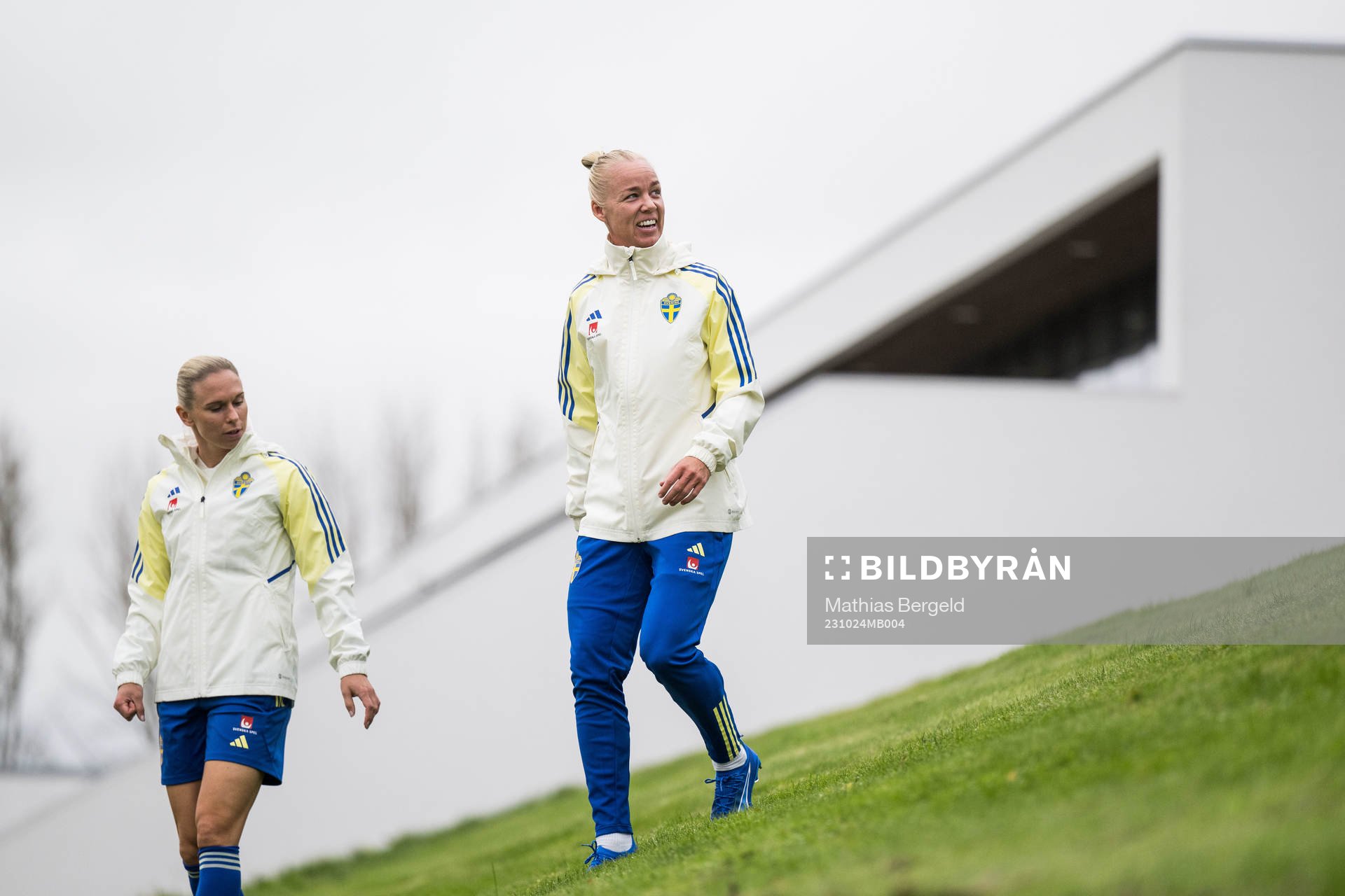 Jonna Andersson and Caroline Seger of Sweden