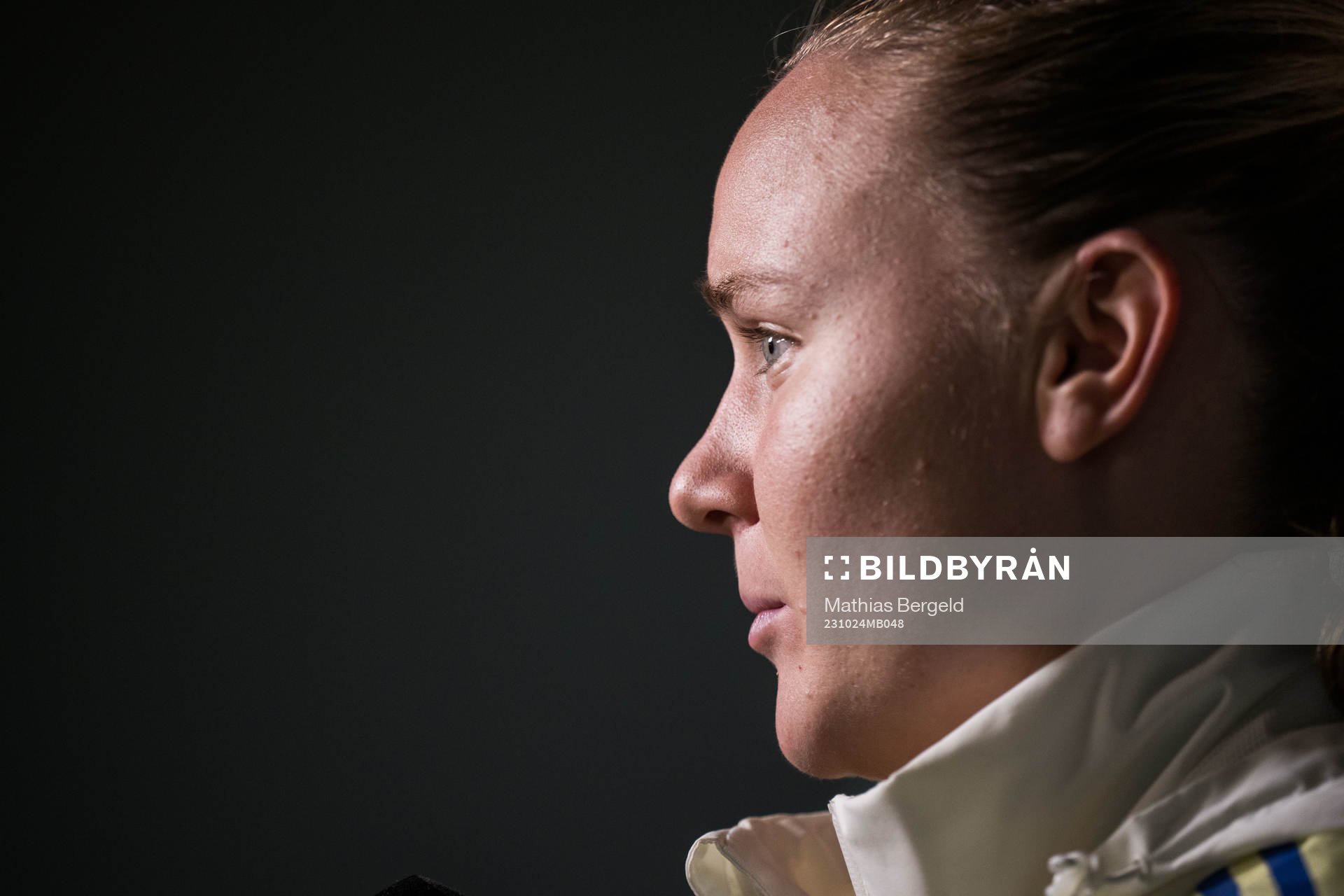 Matilda Vinberg of Sweden is interviewed