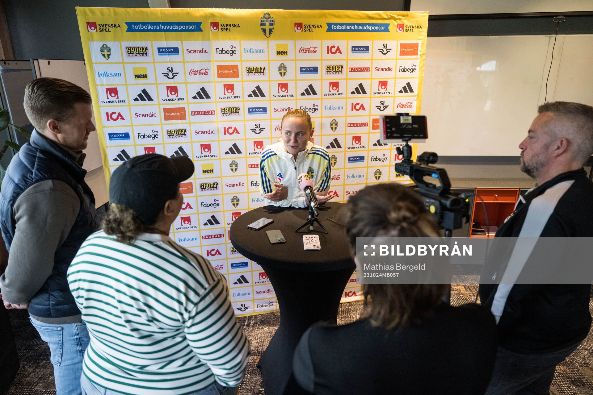 Matilda Vinberg of Sweden is interviewed