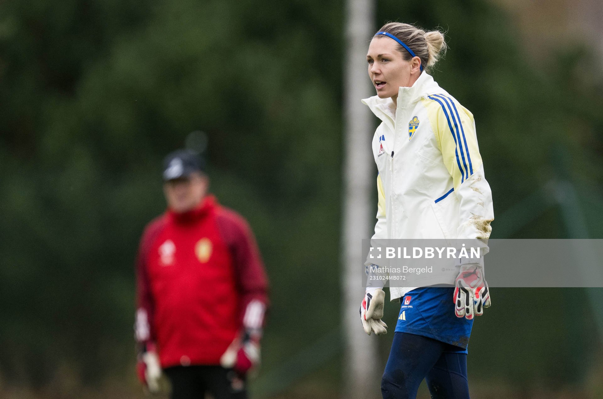 Goalkeeper Jennifer Falk of Sweden