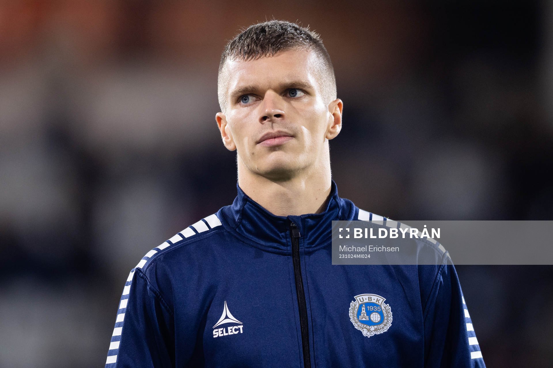 Utsiktens Lucas Hedlund innan fotbollsmatchen i Superettan