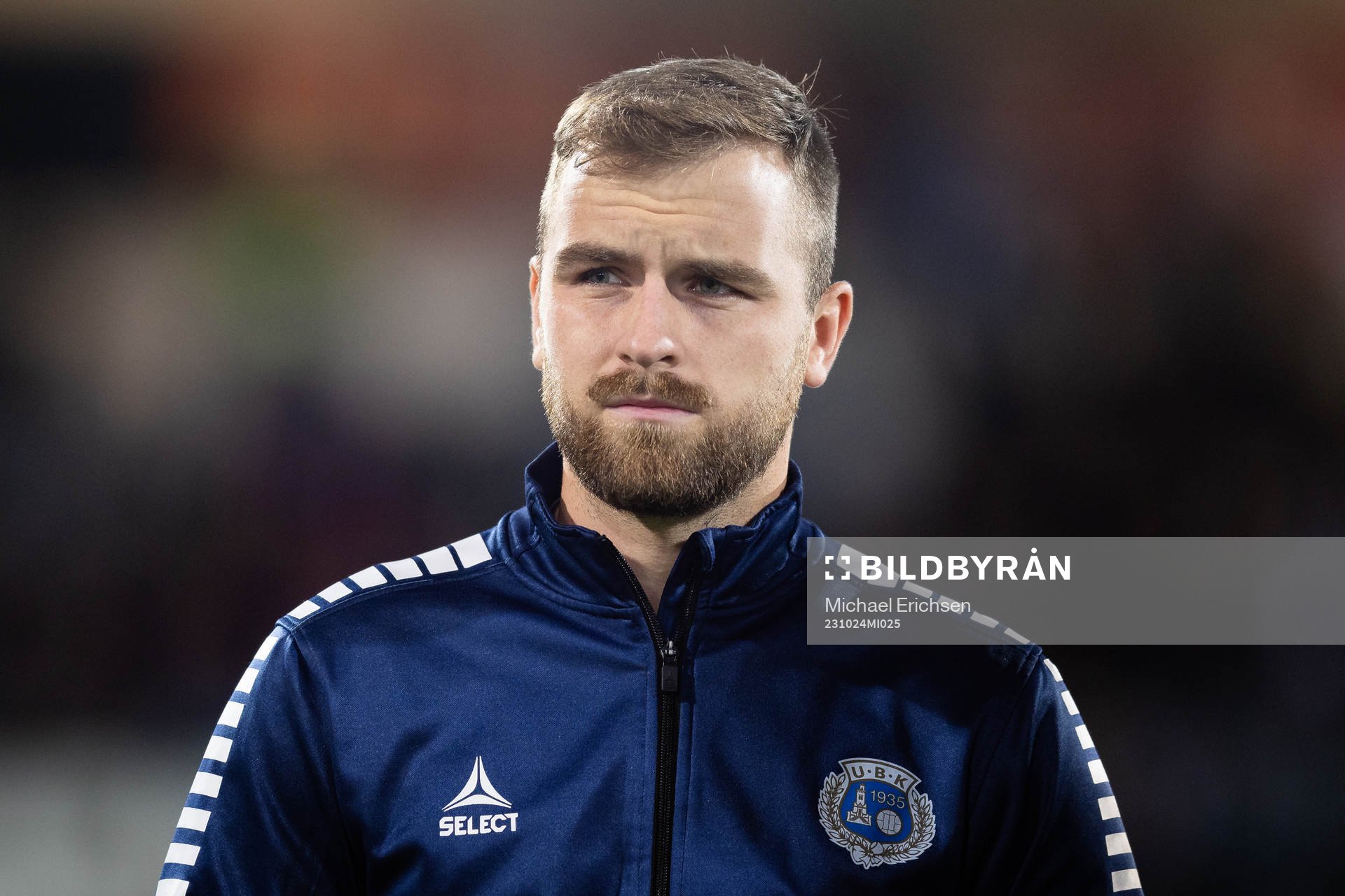 Utsiktens Erik Gunnarsson innan fotbollsmatchen i