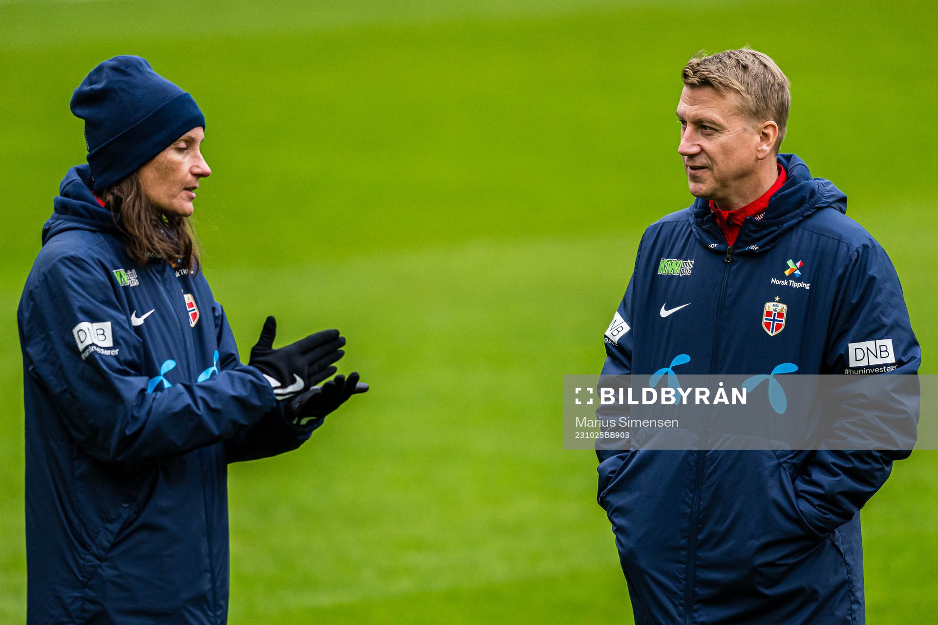 Ingvild Stensland, assistant coach, and Leif Gunnar Smerud,