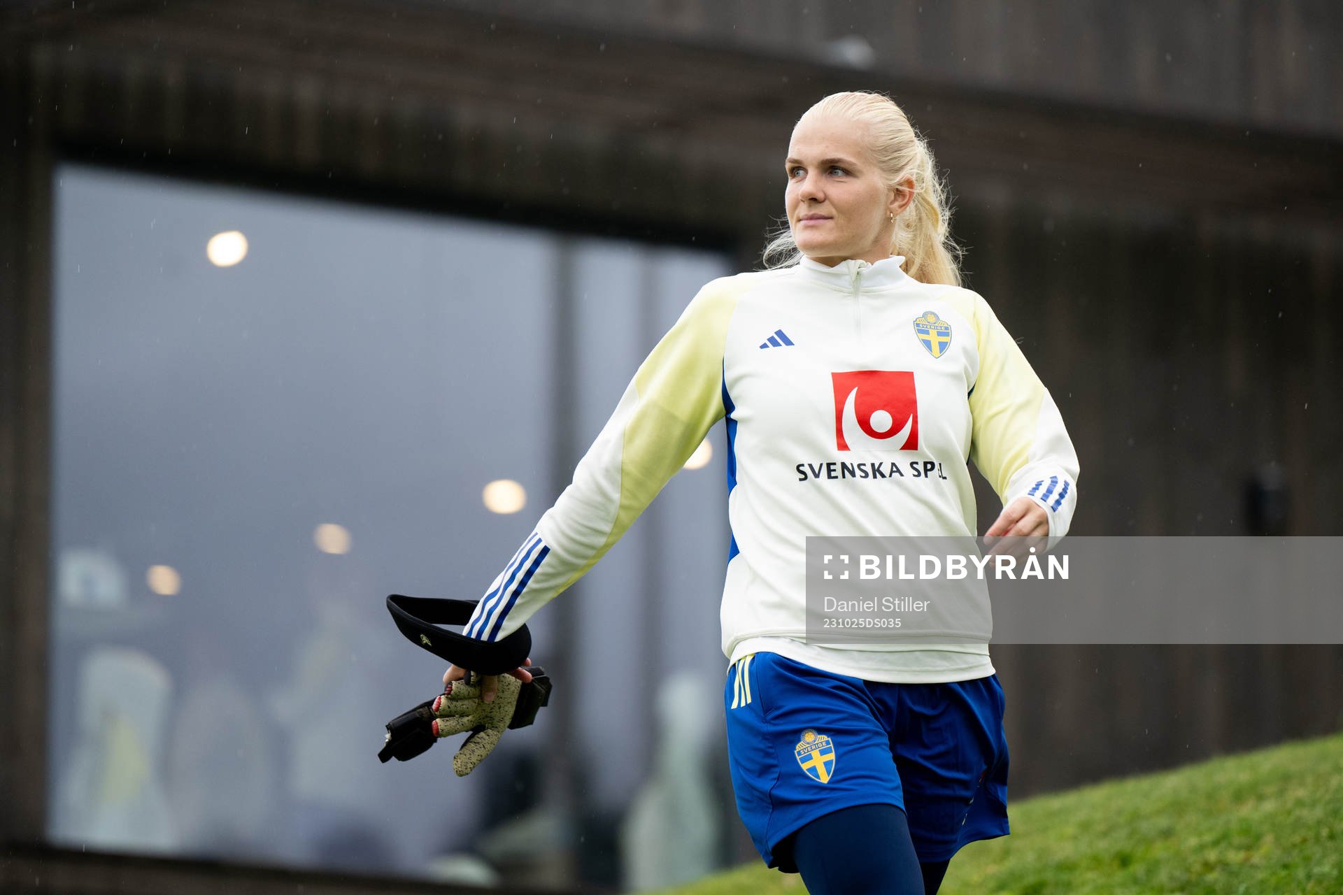 Goalkeeper Emma Holmgren of Sweden