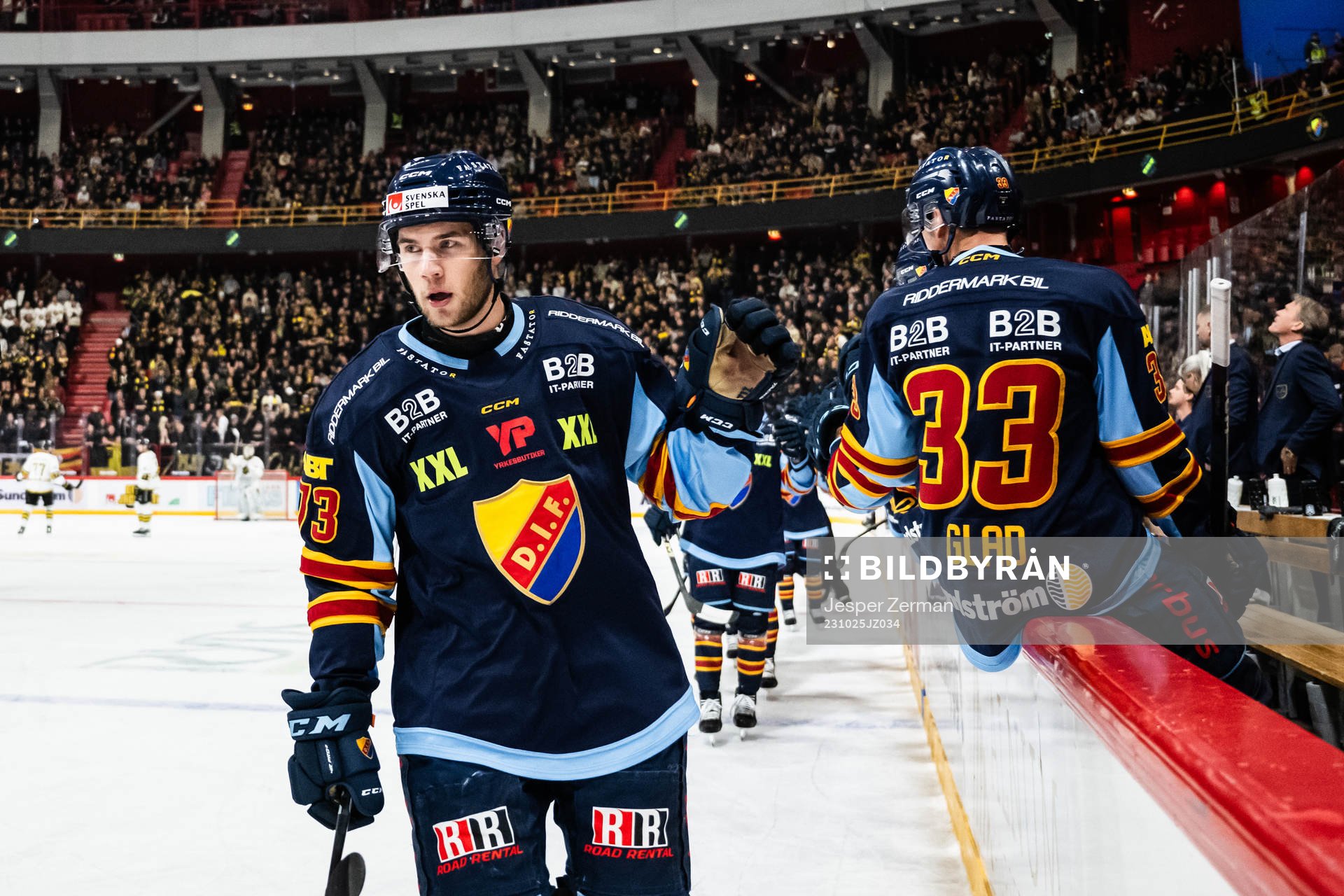 Djurgårdens Anton Gradin jublar