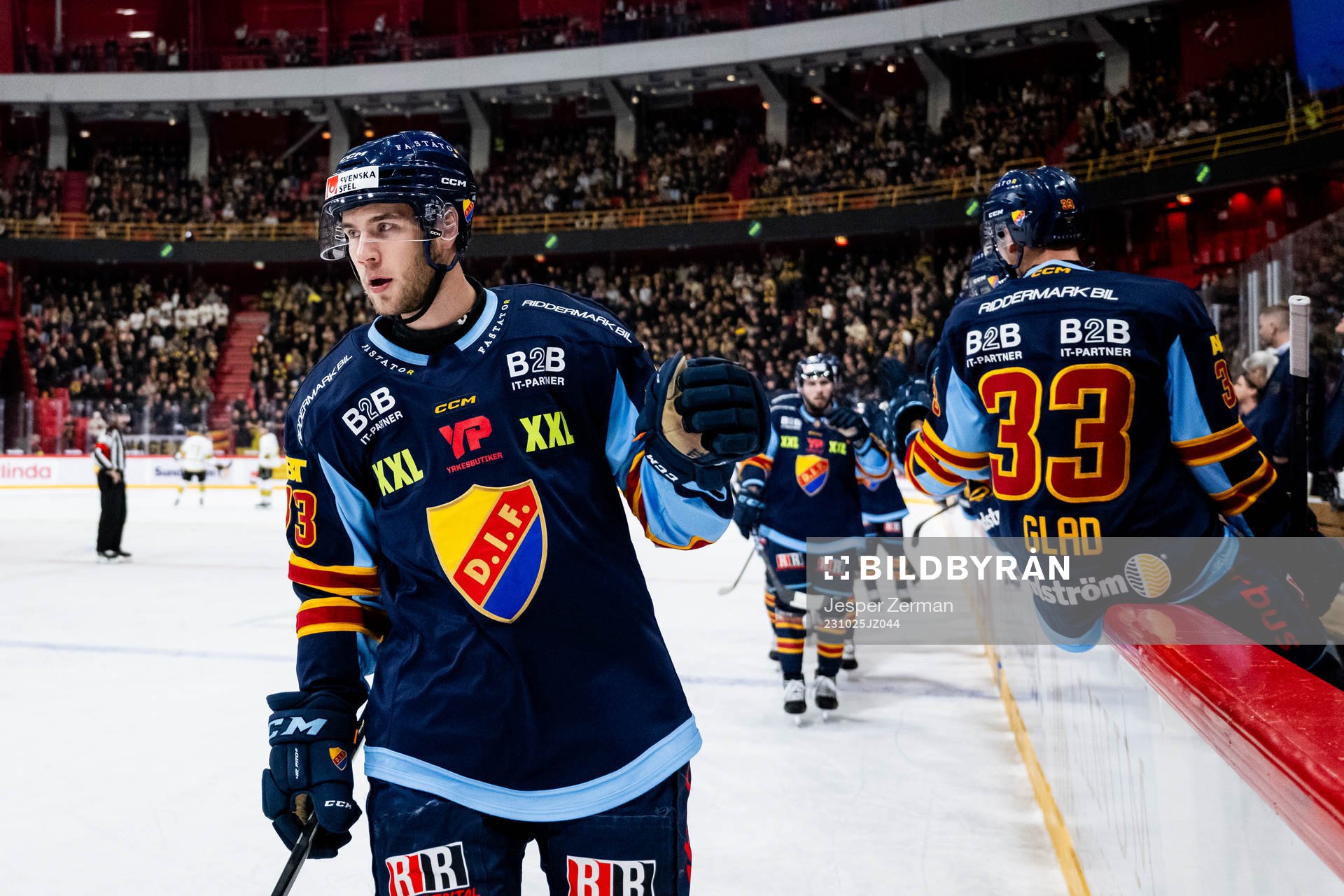 Djurgårdens Anton Gradin jublar