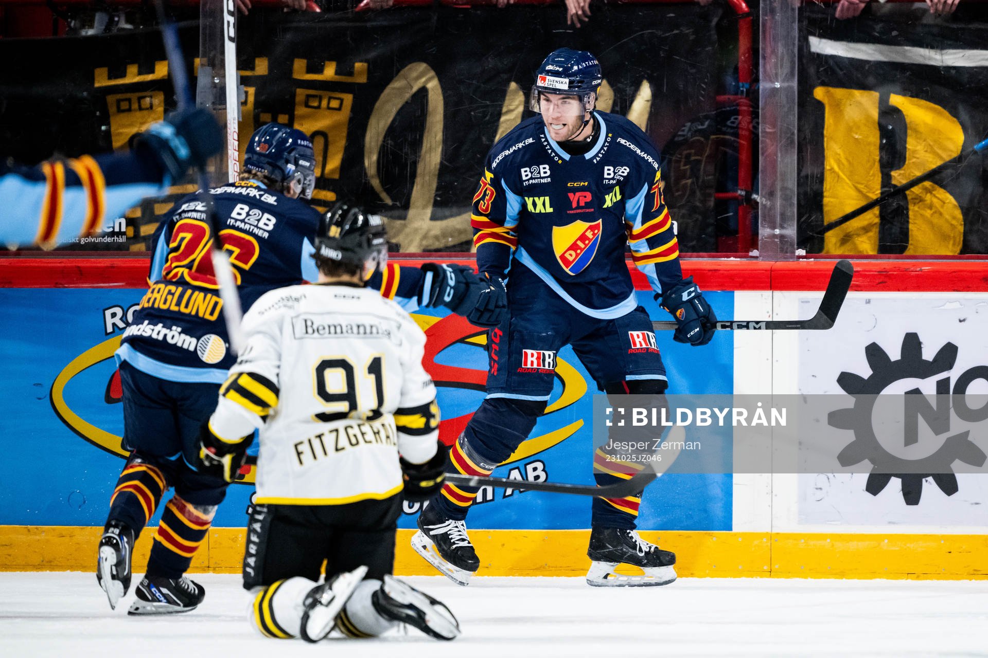 Djurgårdens Anton Gradin jublar