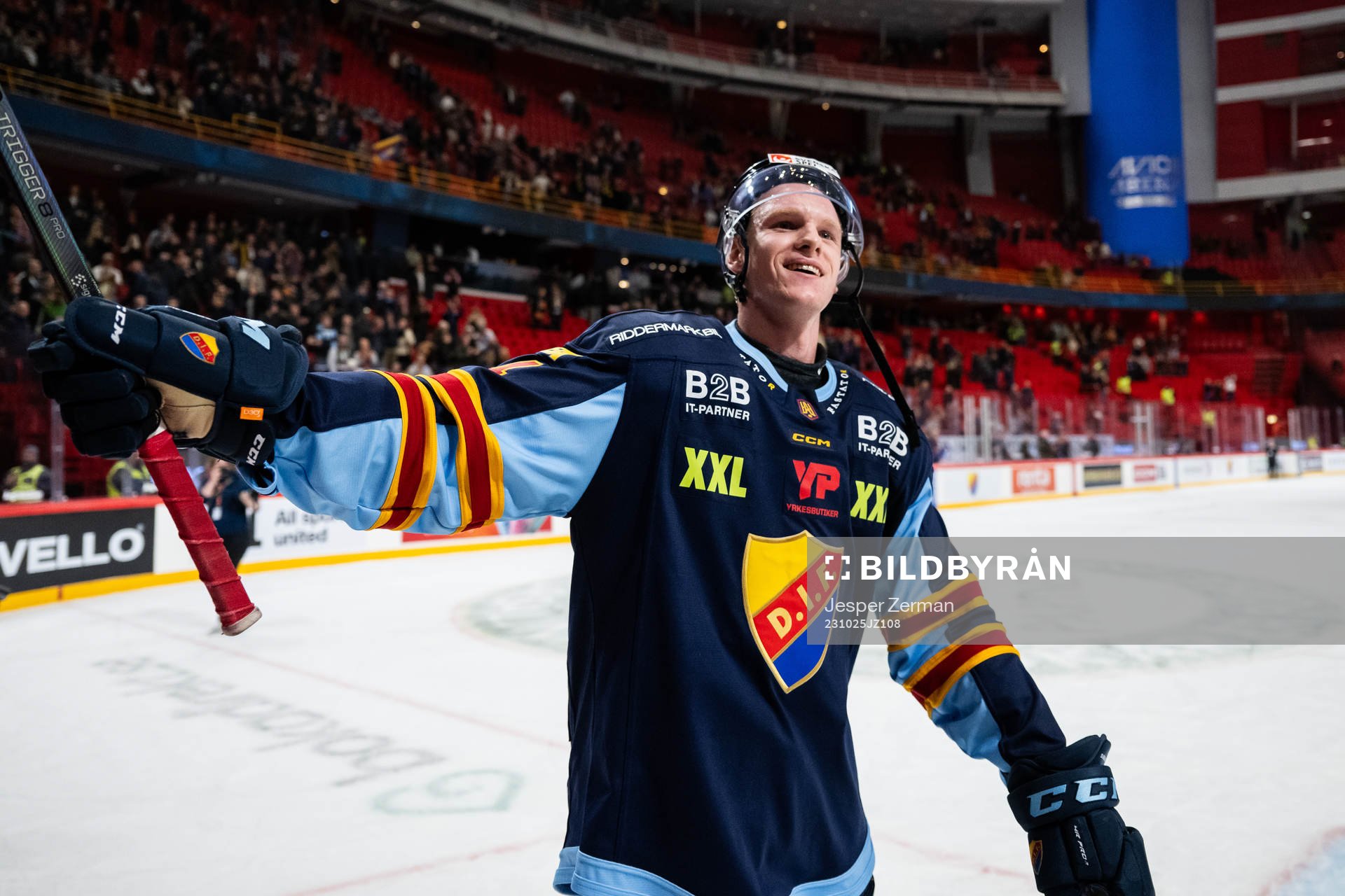 Djurgårdens Edvin Hammarlund jublar