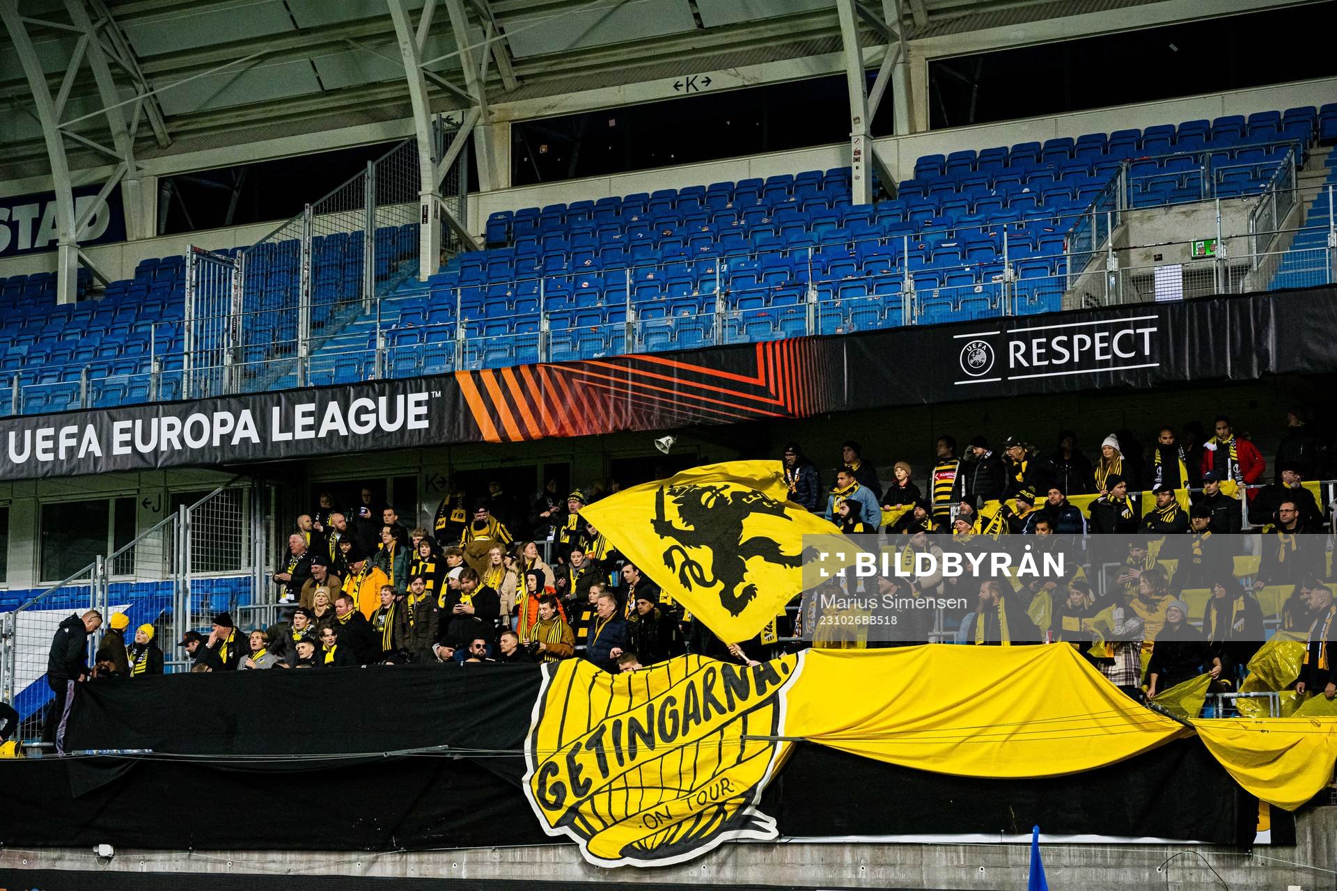 Spectators in the stands