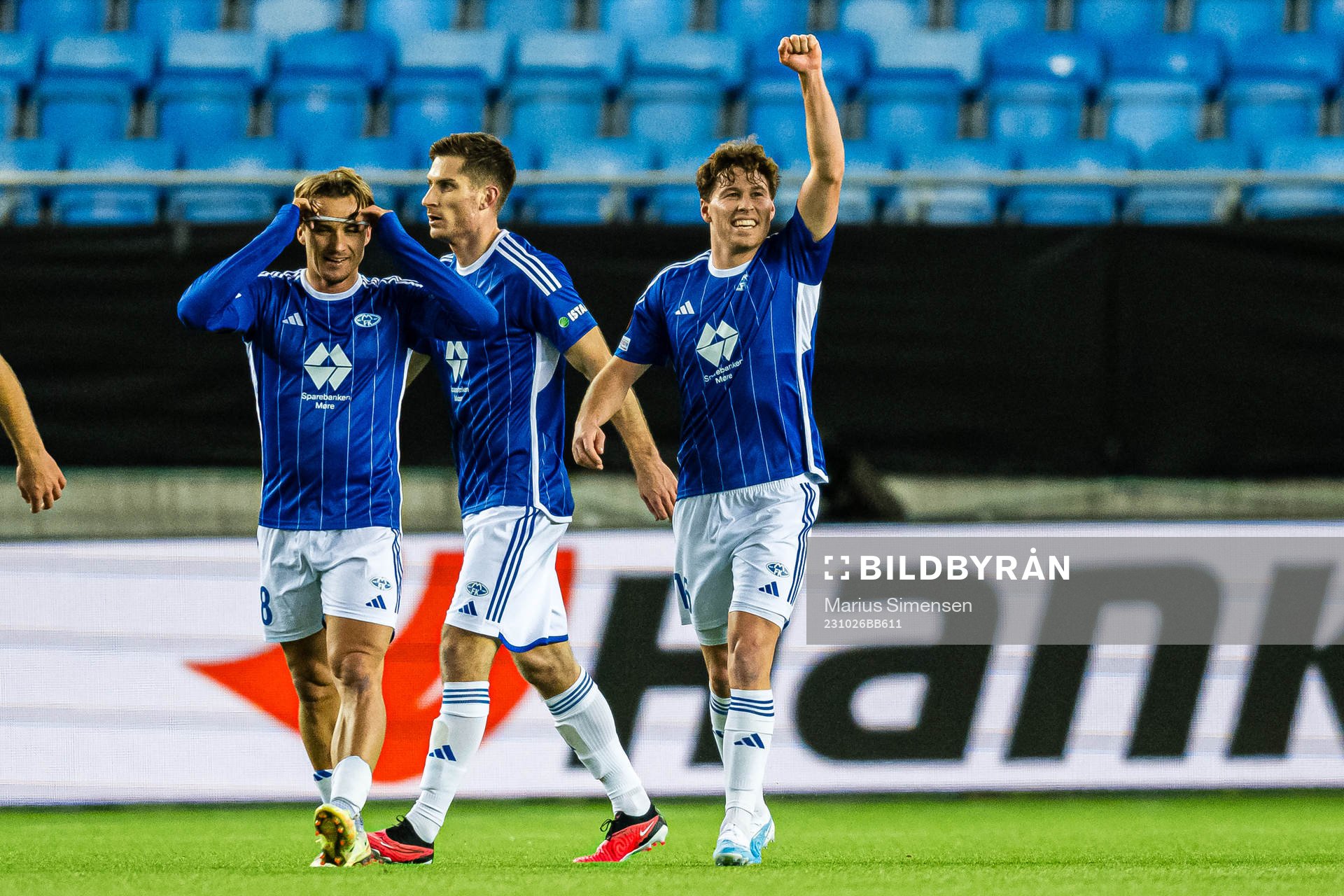 Emil  Breivik of Molde celebrates