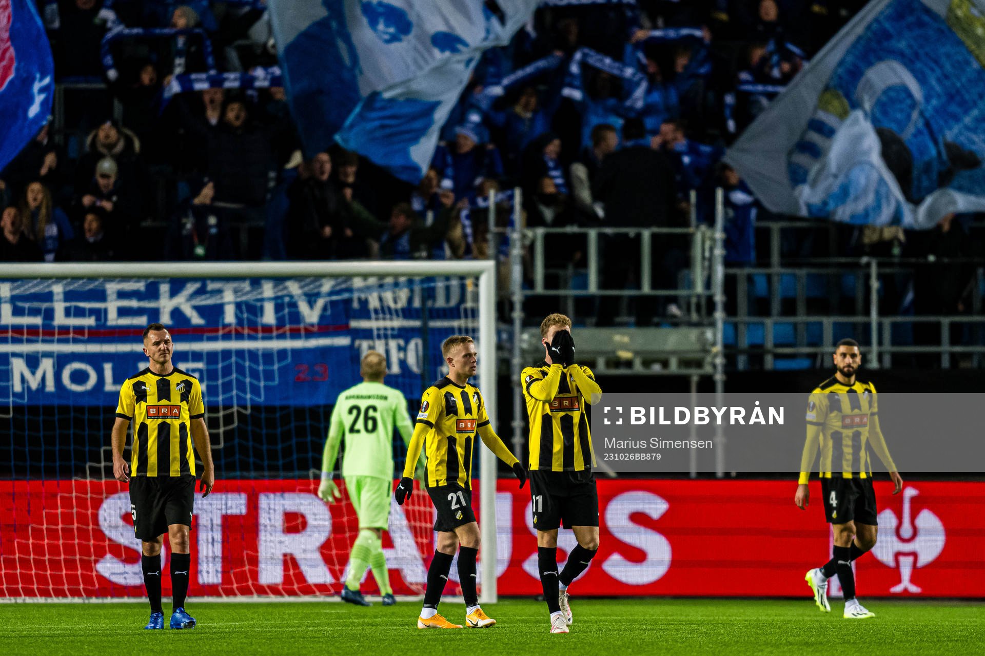 Even Hovland and Samuel Gustafson of Häcken looks dejected
