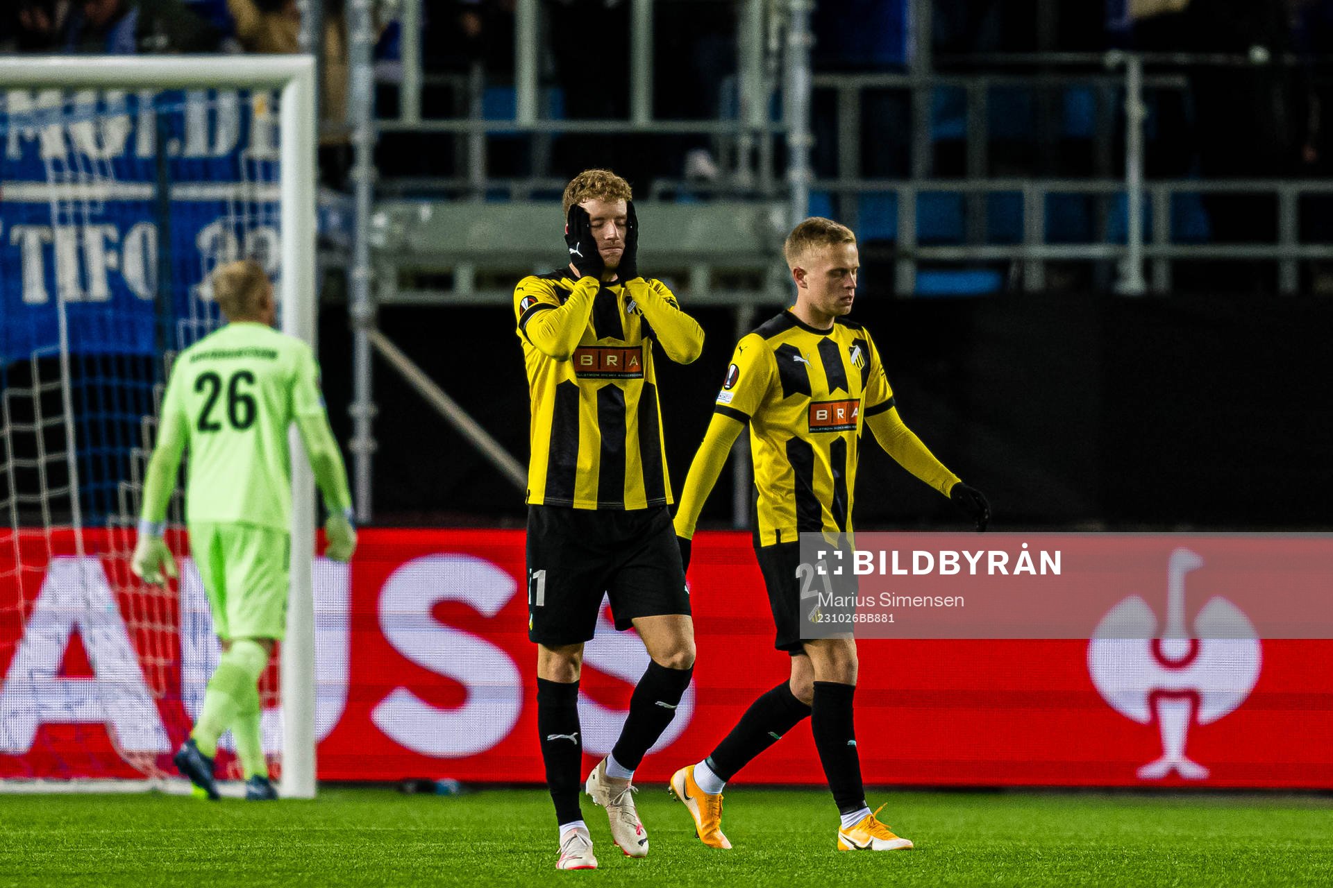 Samuel Gustafson of Häcken looks dejected