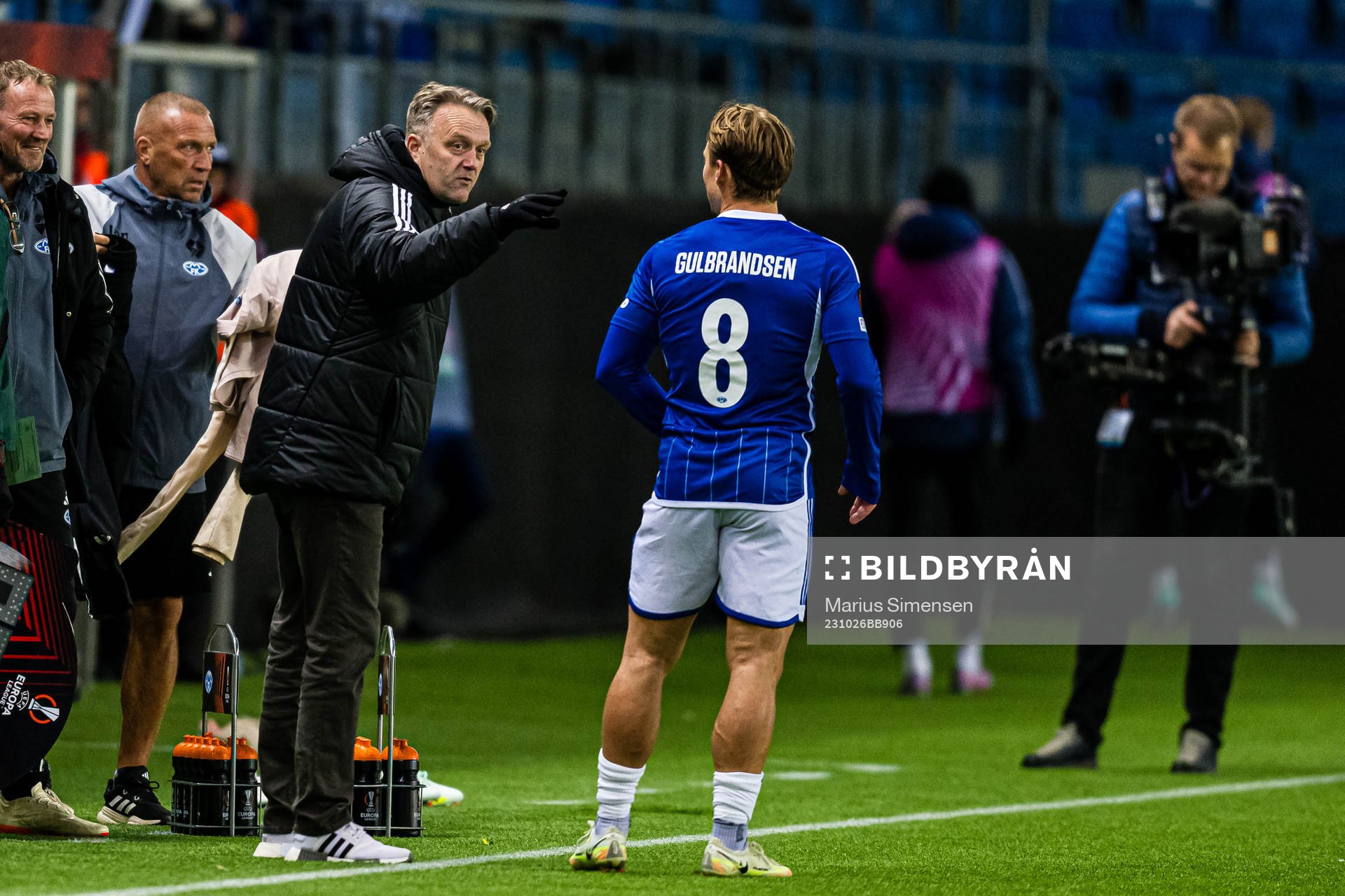 Erling Moe, head coach of Molde, and Fredrik Gulbrandsen of