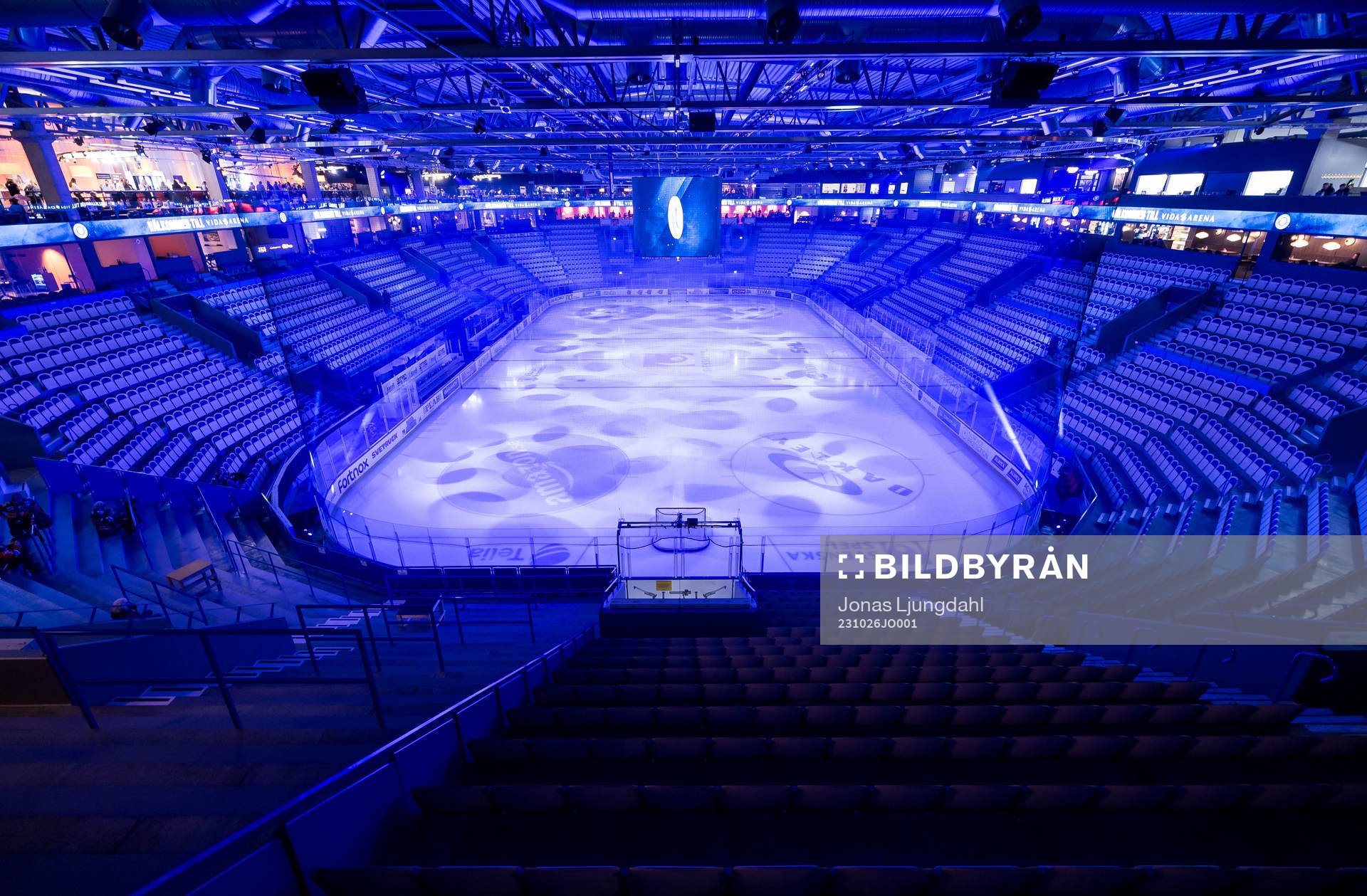 Interiör vy från Vida Arena