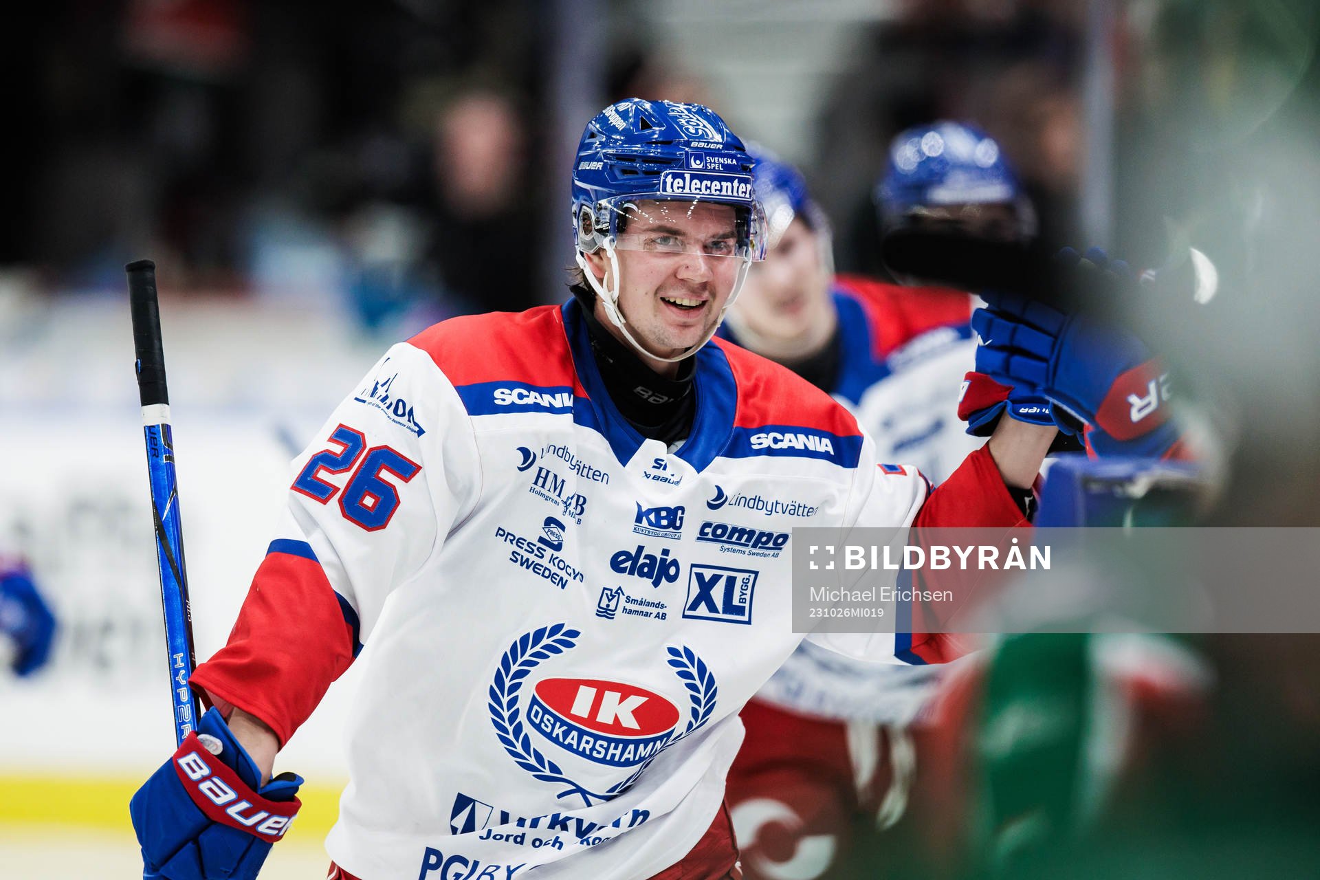 Oskarshamns Lukas Pilö jublar