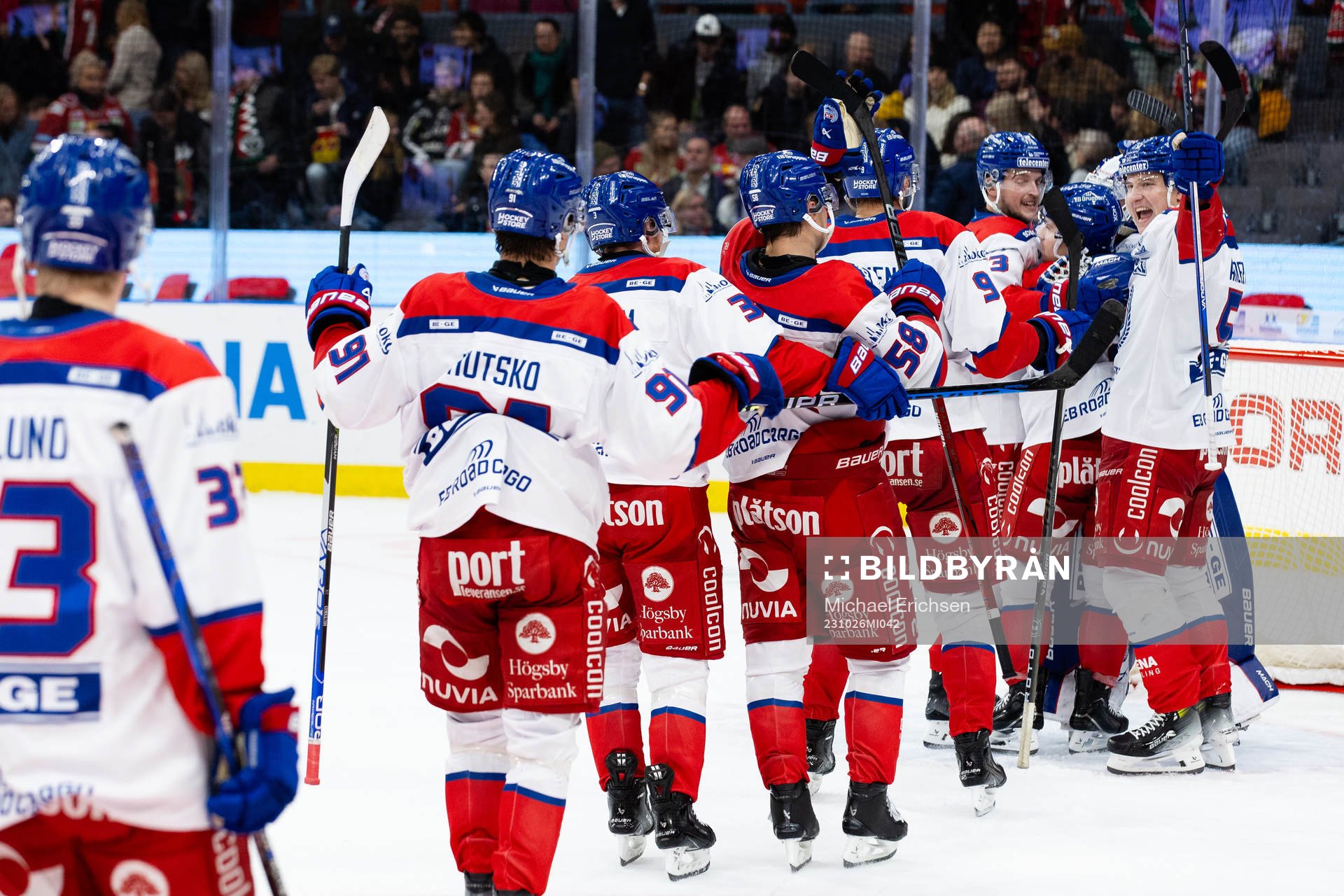 Oskarshamns spelare jublar