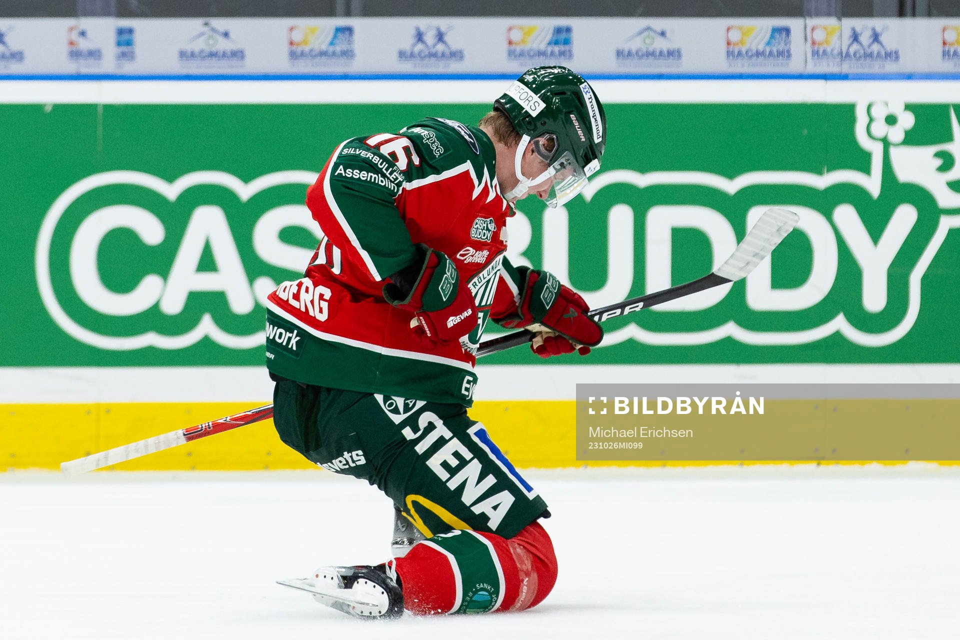 Frölundas Otto Stenberg jublar