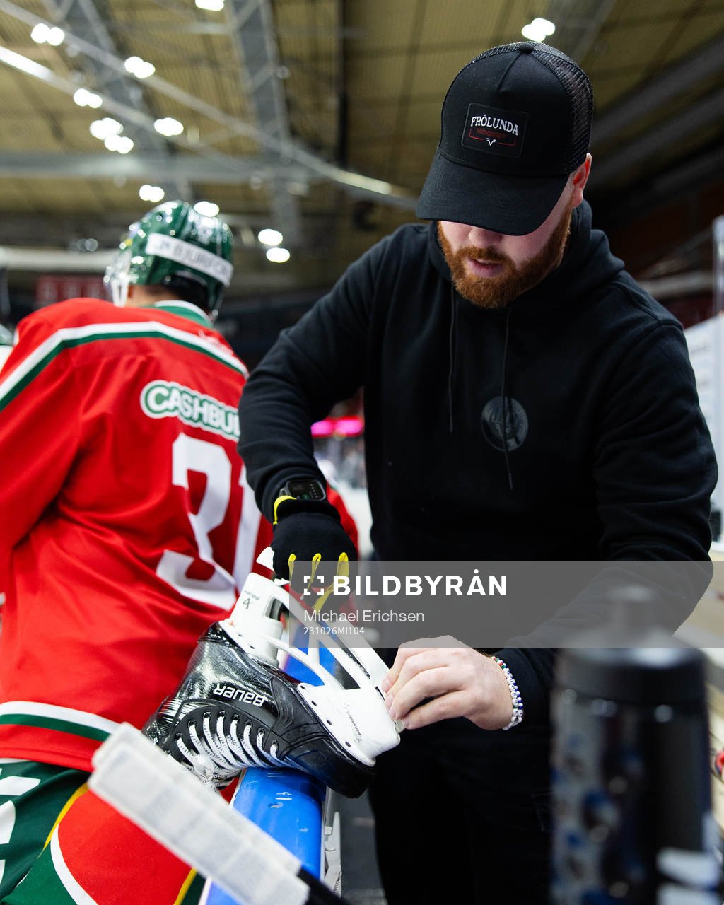 Frölundas materialförvaltare Andy Fagerström byter