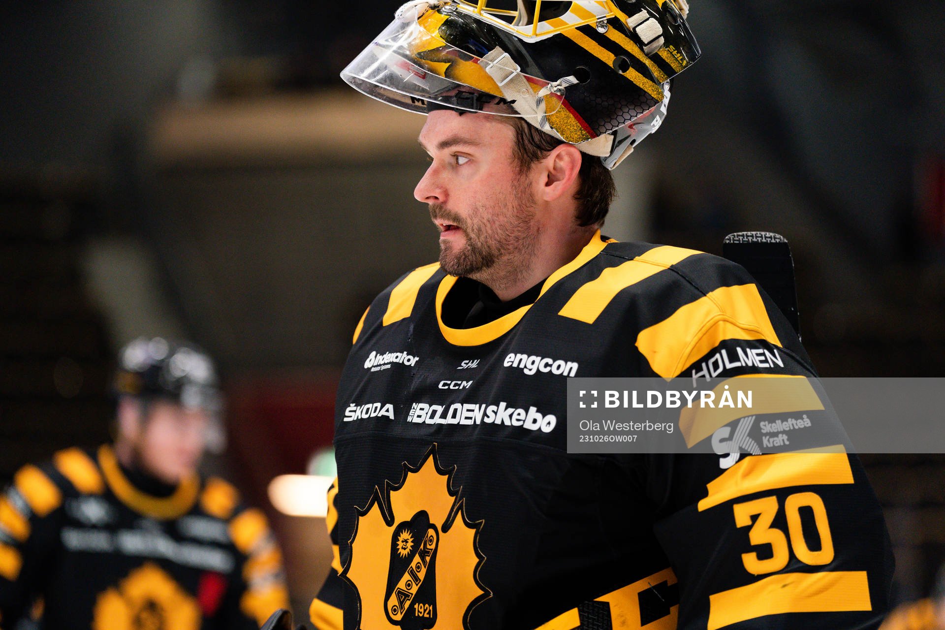 Skellefteås målvakt Gustaf Lindvall