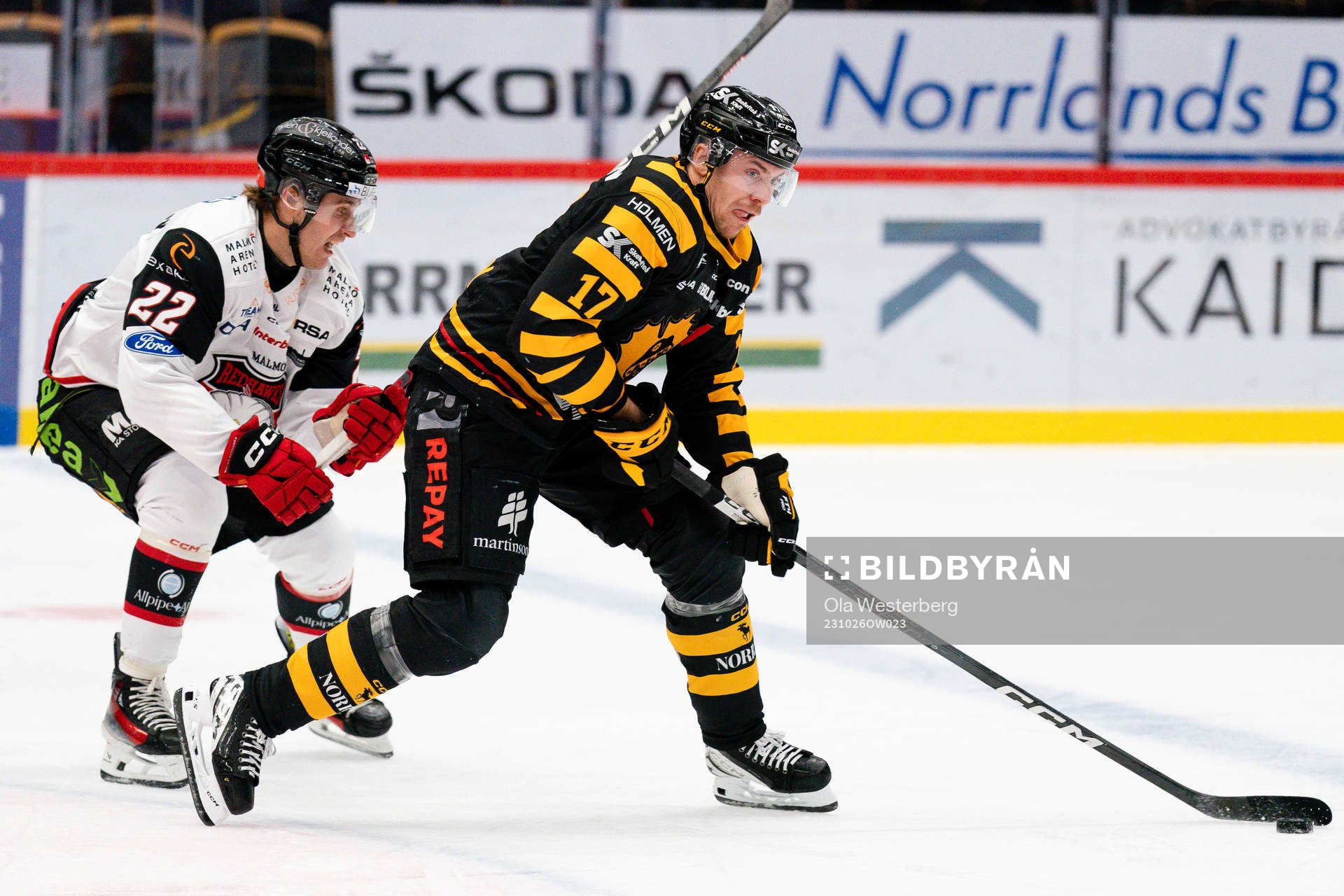 Malmö Redhawks Janne Kuokkanen och Skellefteås Pär