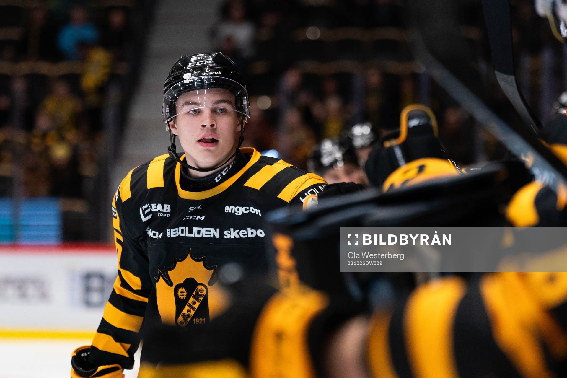 Skellefteås Axel Sandin Pellikka jublar