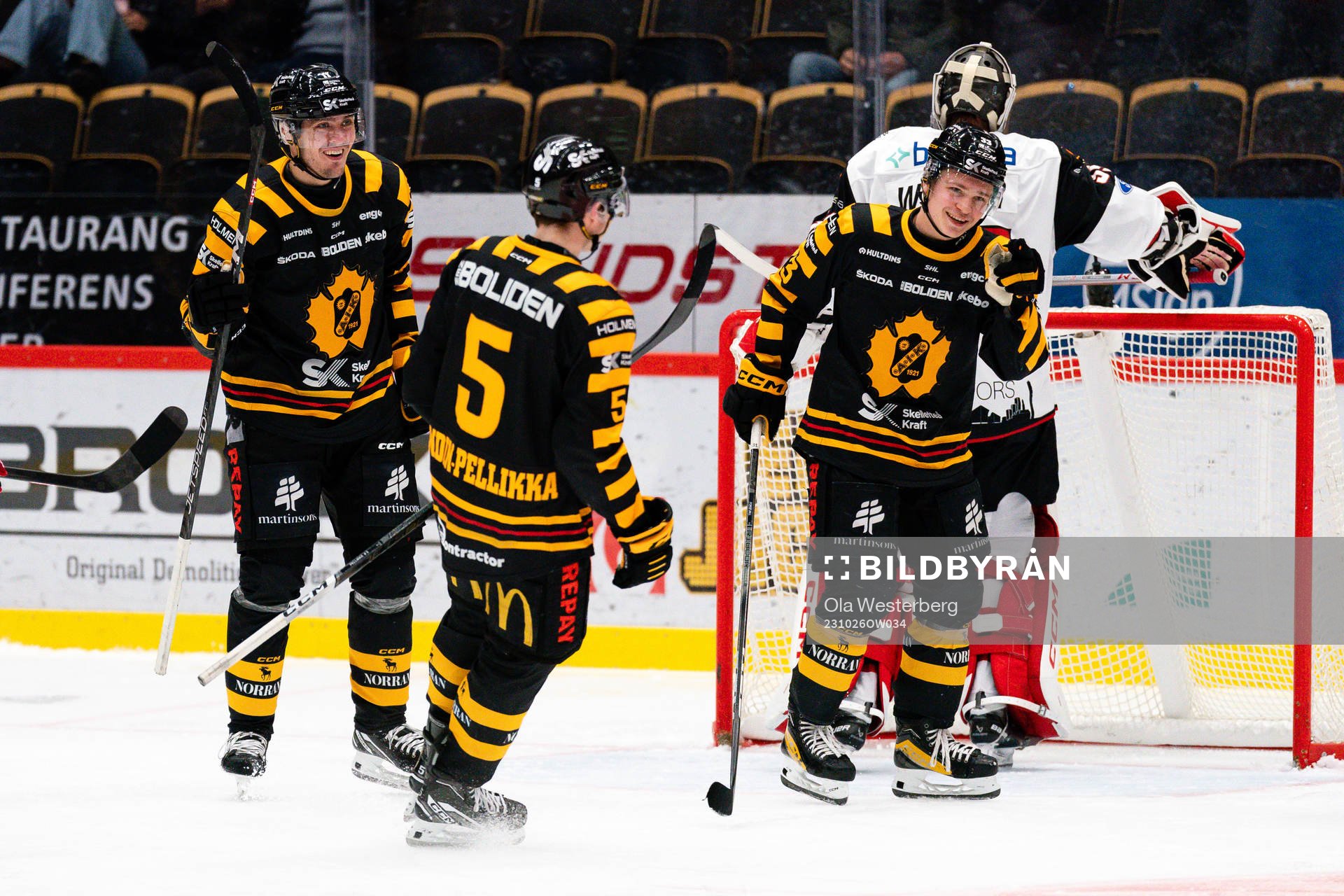 Skellefteås Max Lindholm , Axel Sandin Pellikka och Zeb