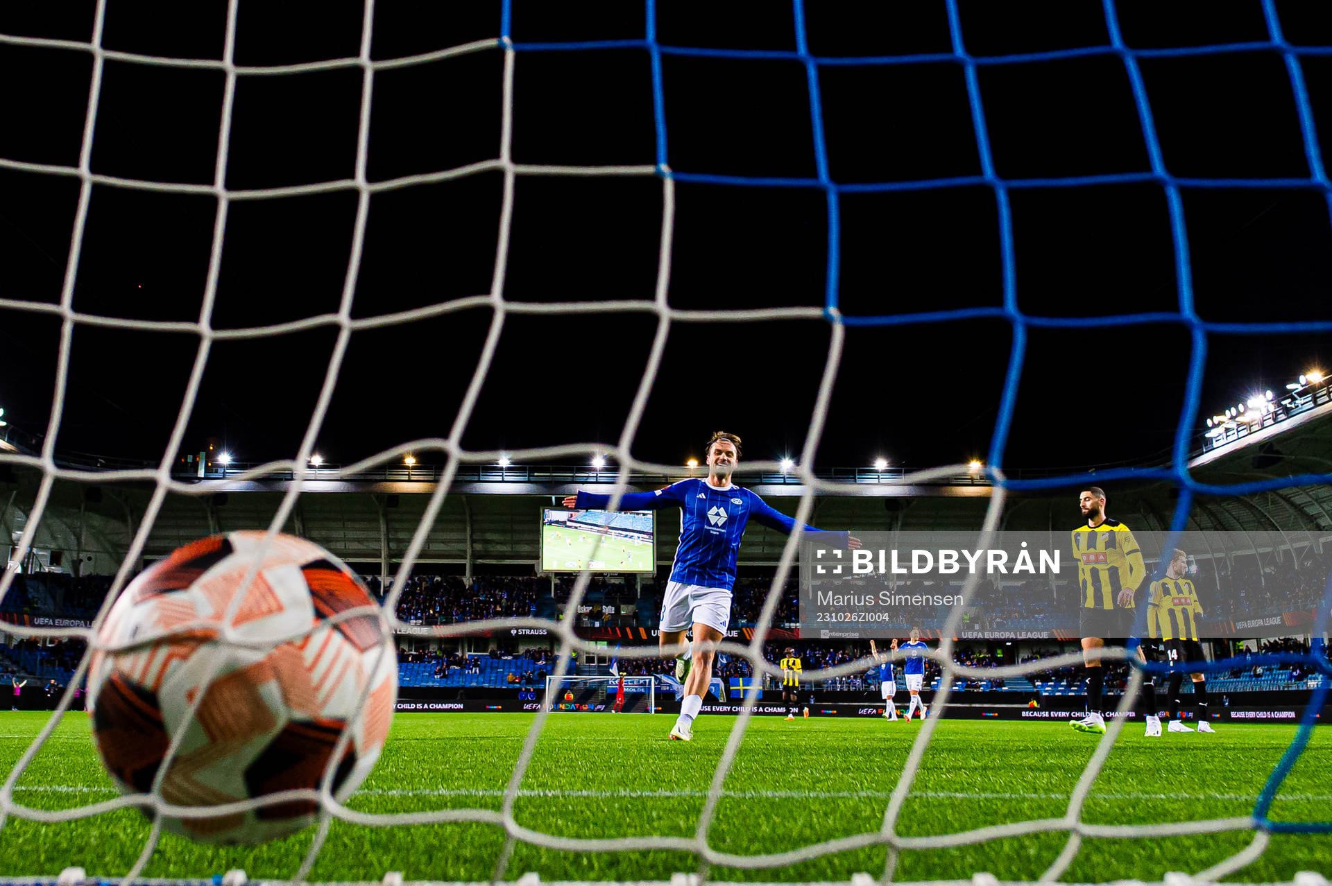 Fredrik Gulbrandsen of Molde celebrates