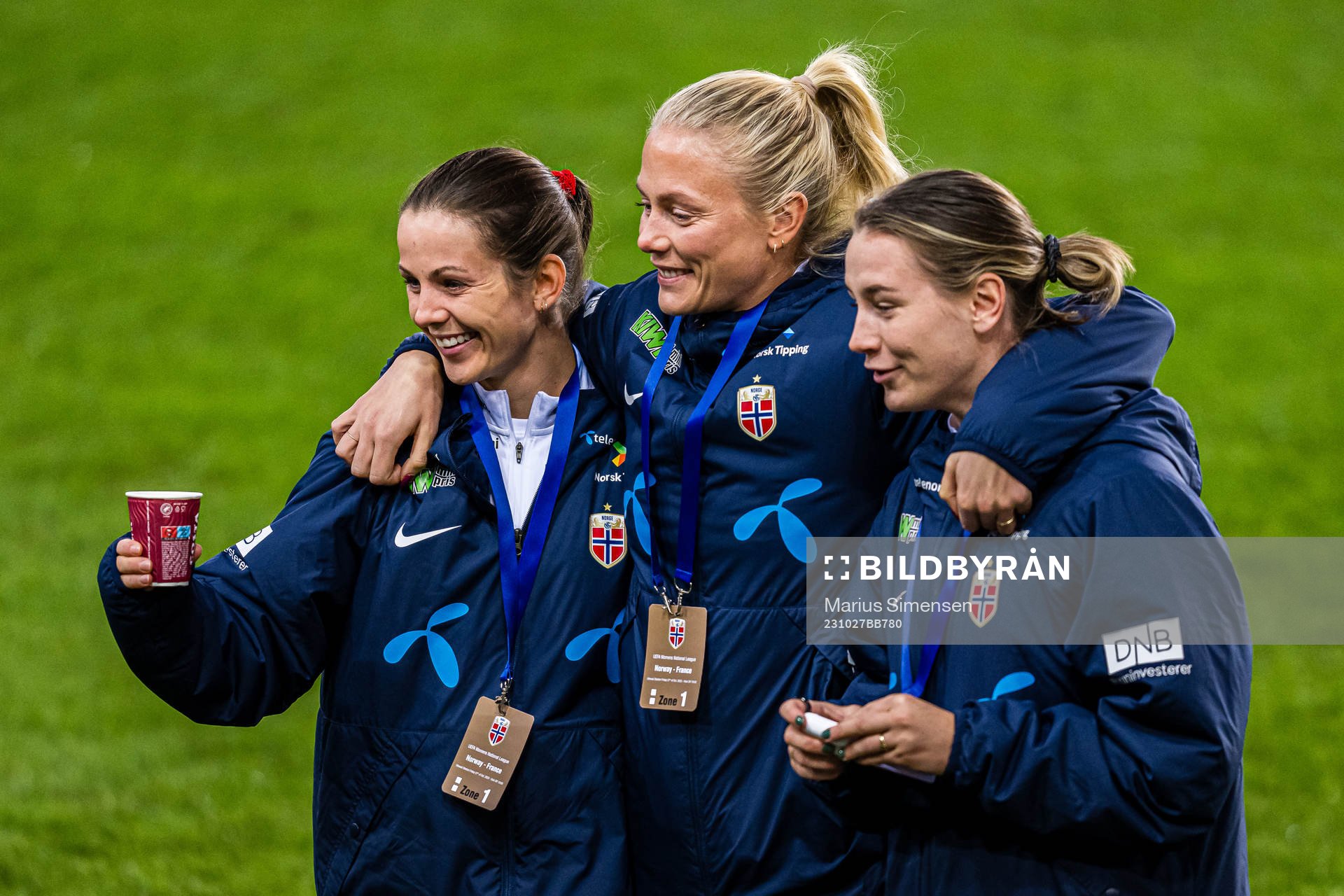 Tuva Hansen, Guro Bergsvand and Elisabeth Terland of Norway