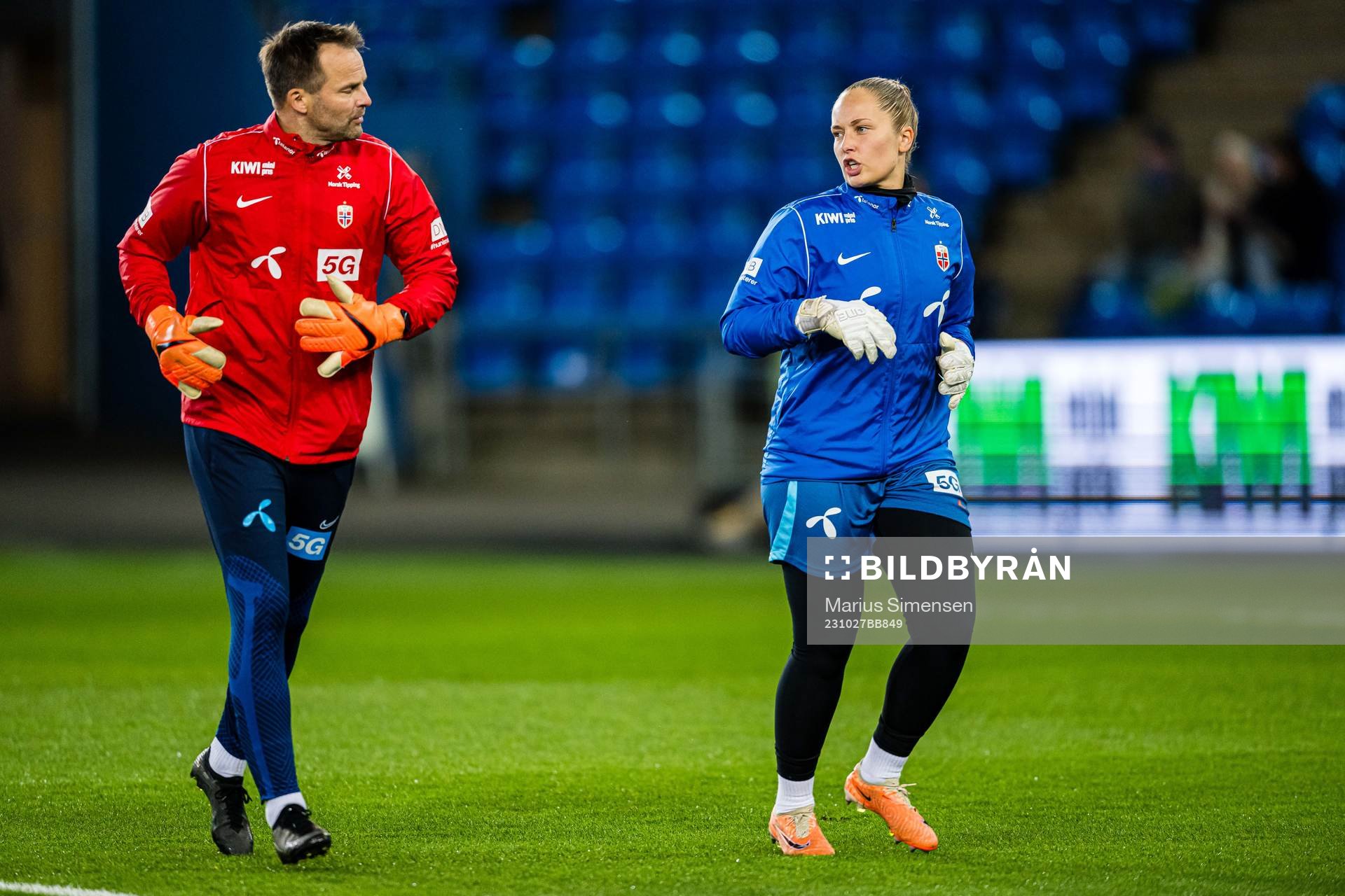Jon Knudsen, goalkeeper coach of Norway, and goalkeeper