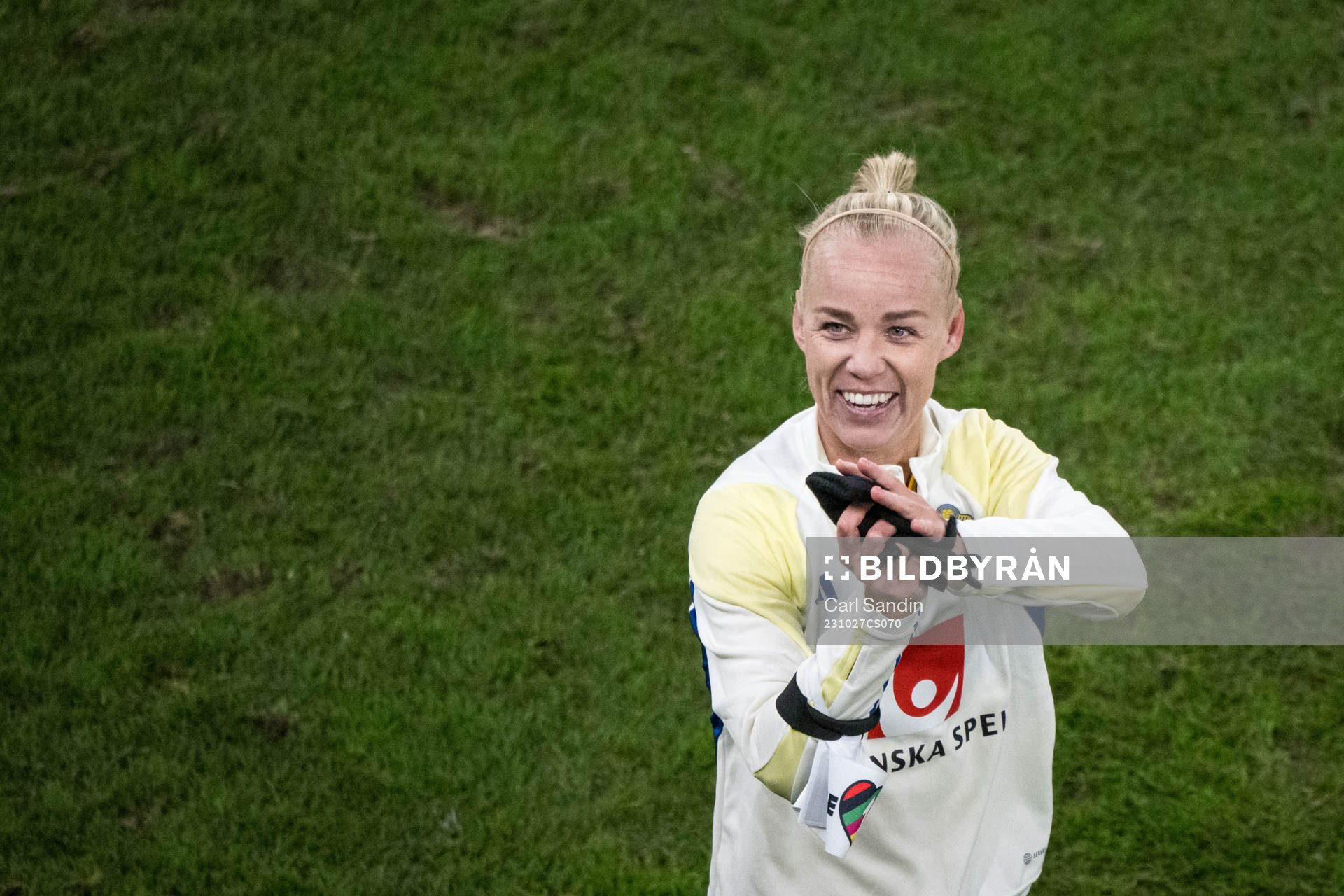 Caroline Seger of Sweden celebrates