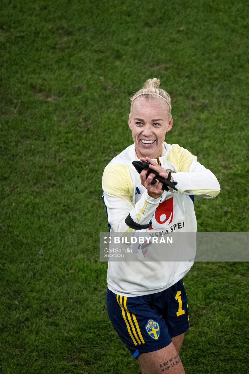 Caroline Seger of Sweden celebrates