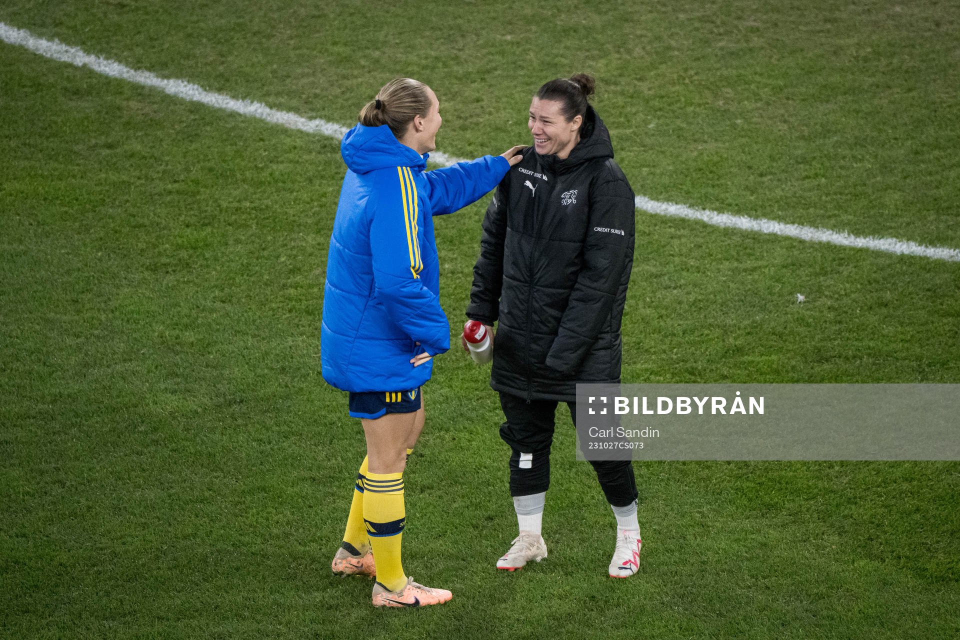 Magdalena Eriksson of Sweden and Ramona Bachmann of