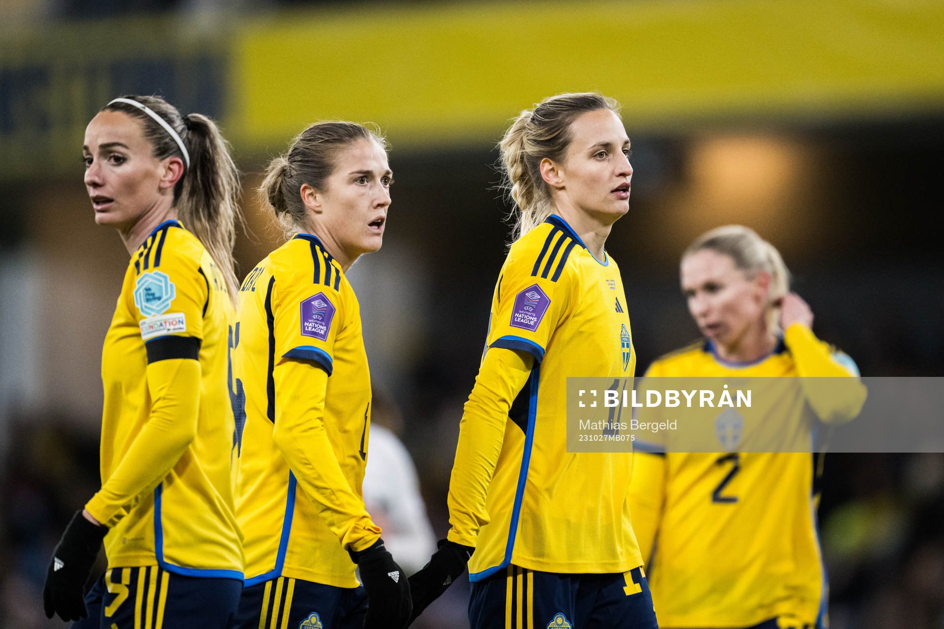 Kosovare Asllani, Filippa Angeldahl, Nathalie Björn, and