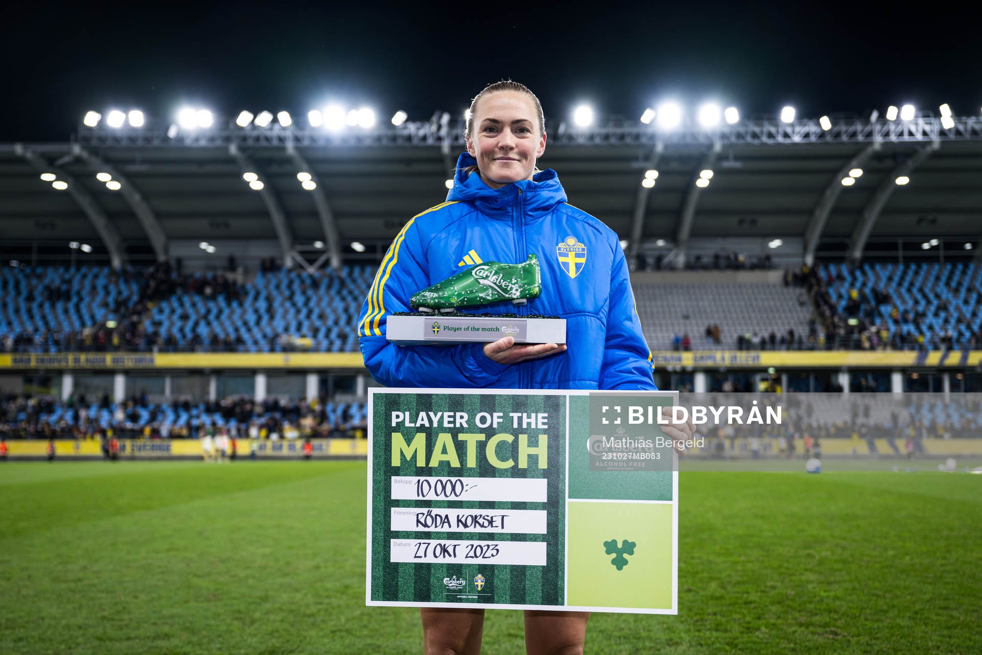 Magdalena Eriksson of Sweden awarded player of the match