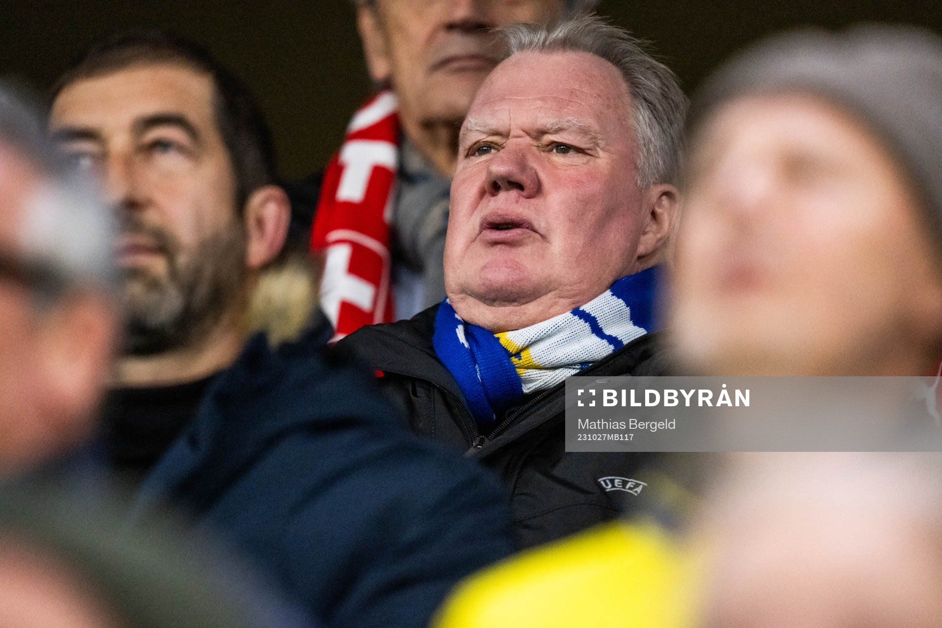 Karl-Erik Nilsson, vice president of UEFA, in the stands