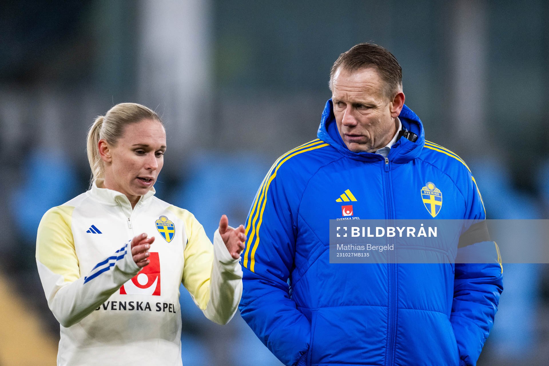 Jonna Andersson and Stefan Dejemyr head of security, of