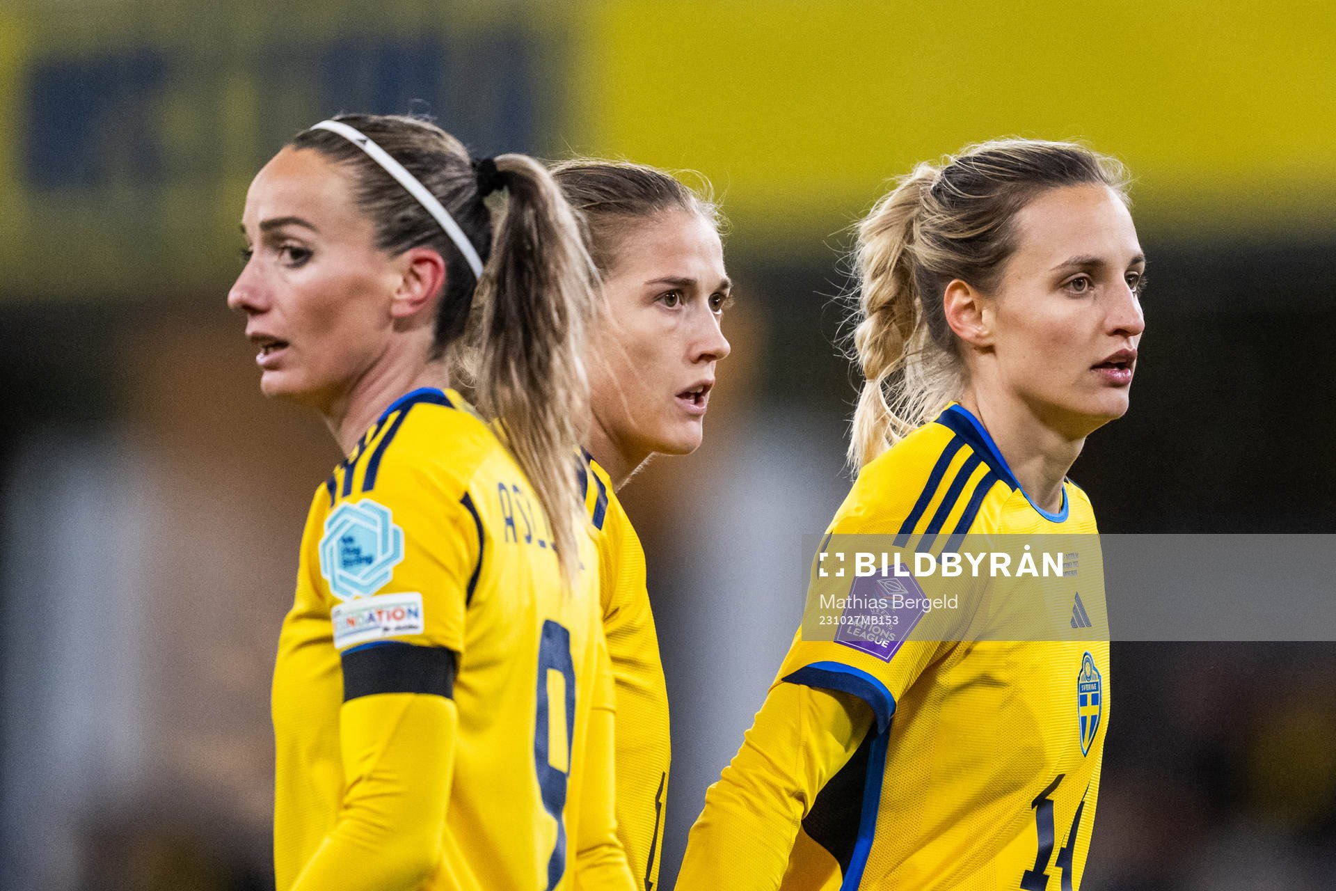 Kosovare Asllani, Filippa Angeldahl and Nathalie Björn of