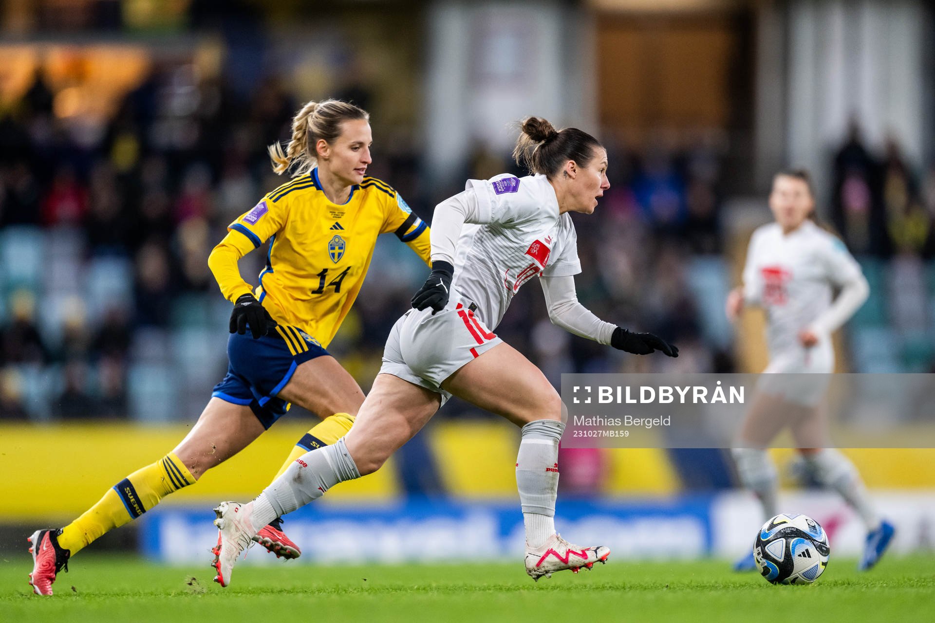 Nathalie Björn of Sweden and Ramona Bachmann of Switzerland