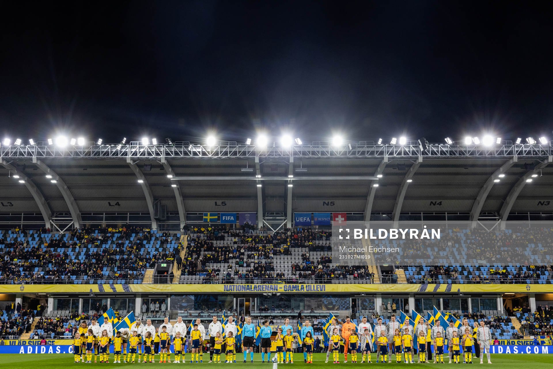Players of Sweden at line up