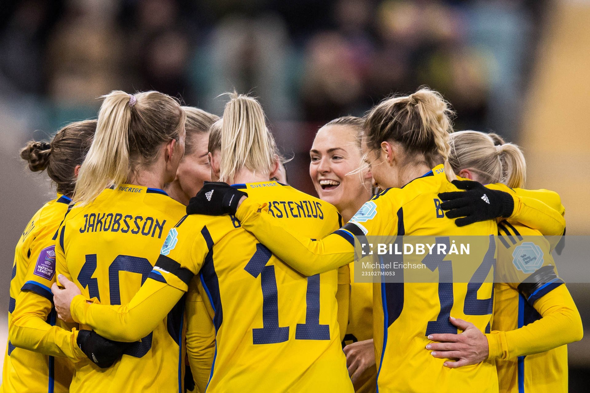 Magdalena Eriksson of Sweden celebrate the 1-0 goal with