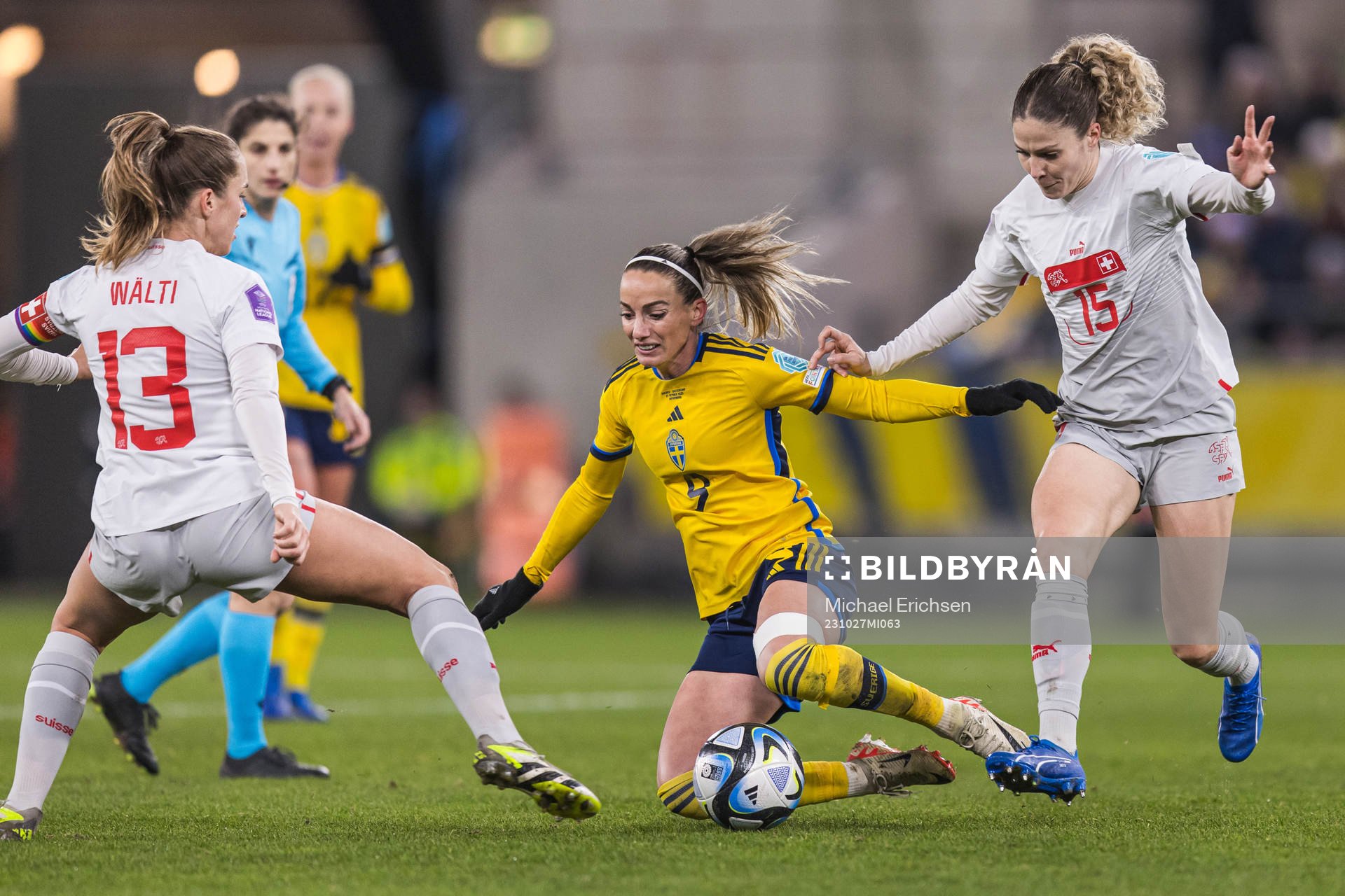 Lia Wälti and Luana Buhler of Switzerland and  Kosovare
