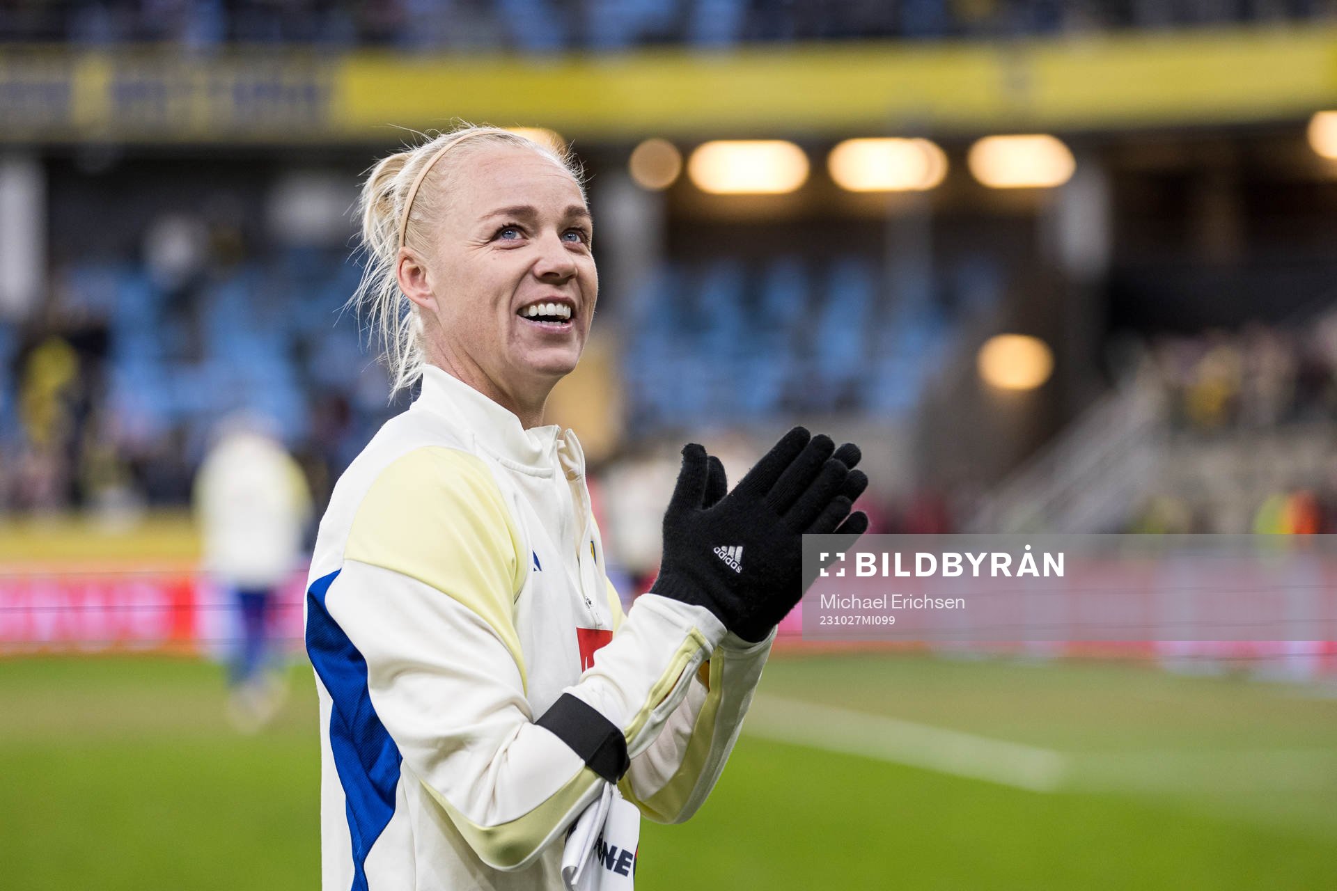 Caroline Seger of Sweden celebrates