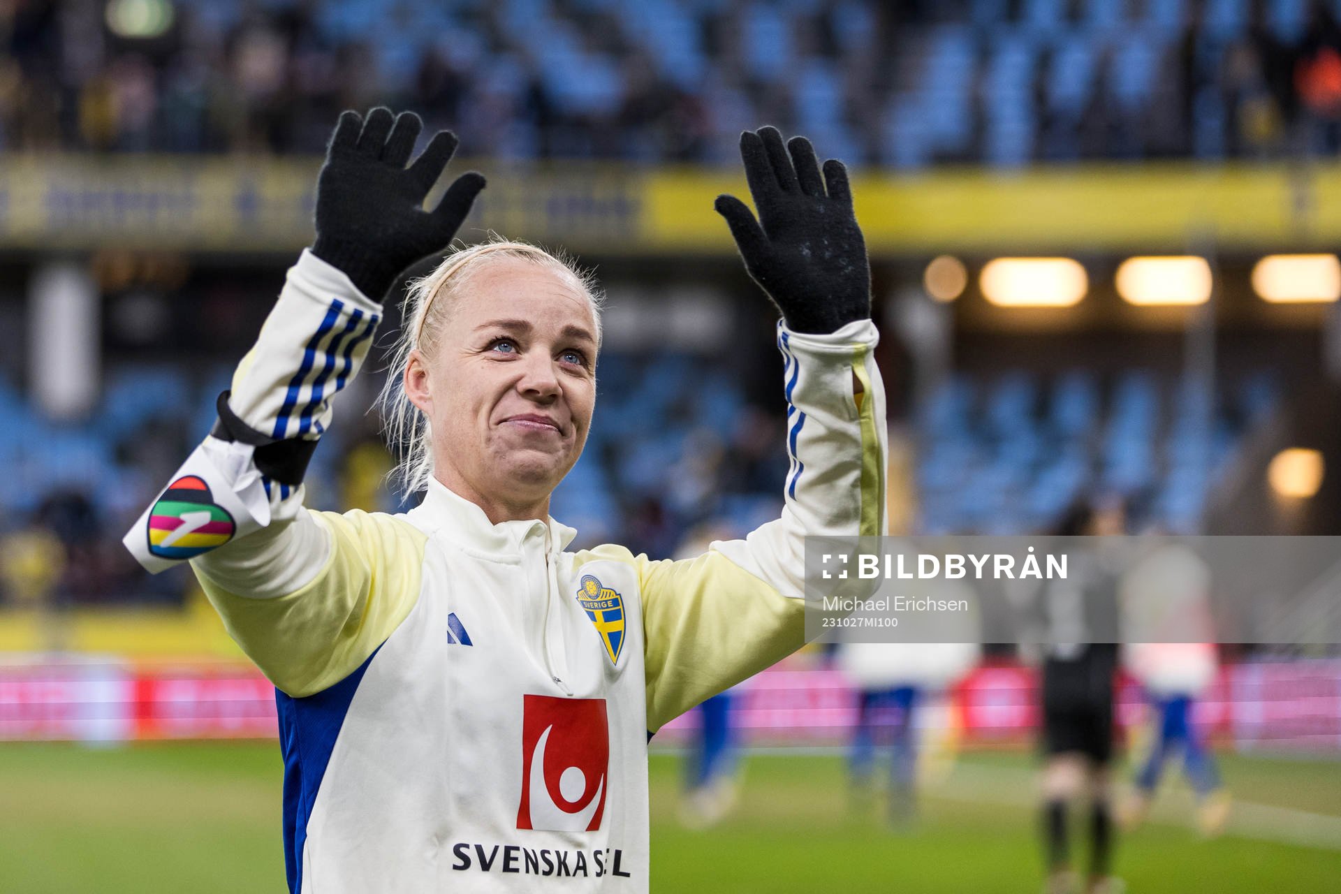 Caroline Seger of Sweden celebrates