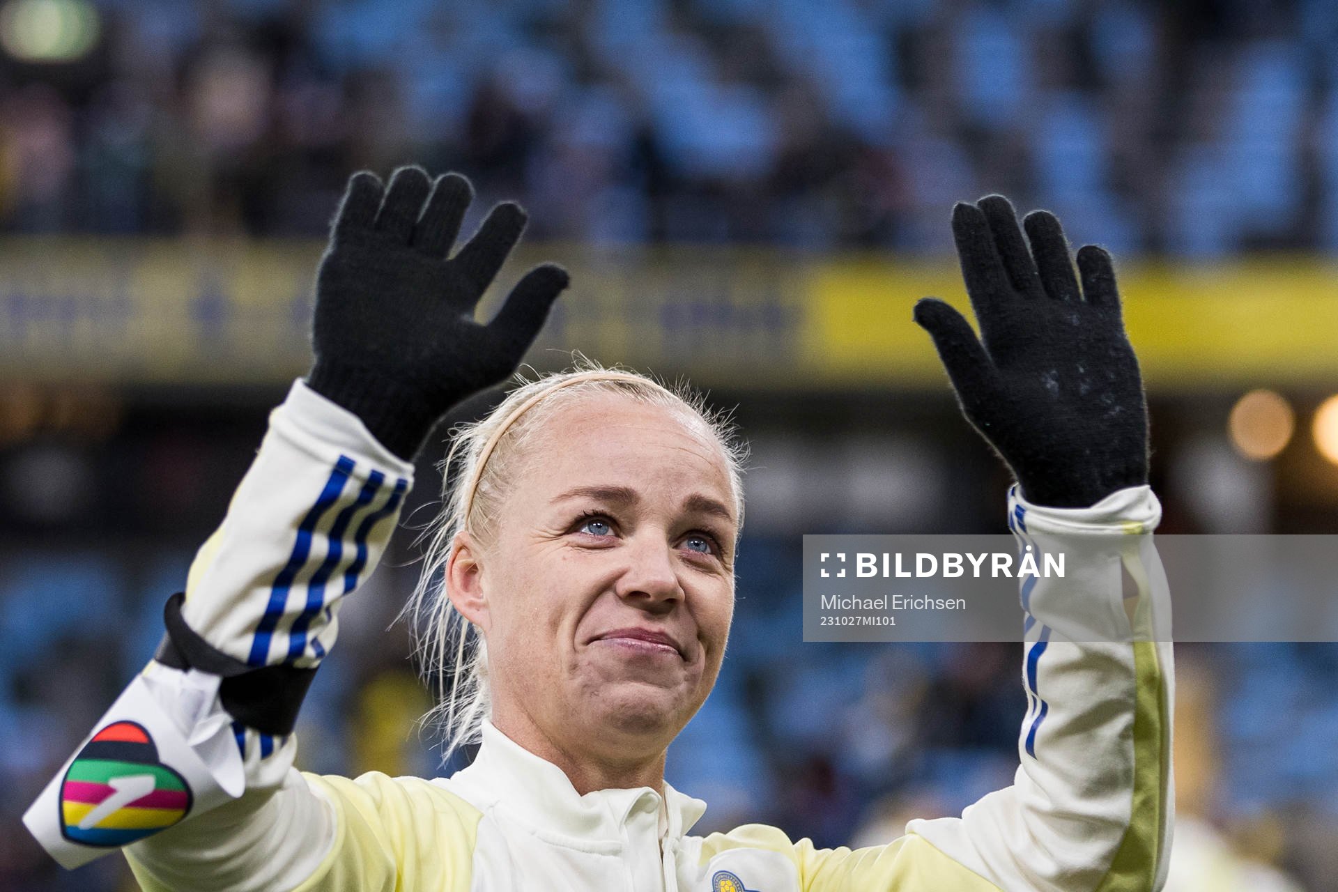 Caroline Seger of Sweden celebrates