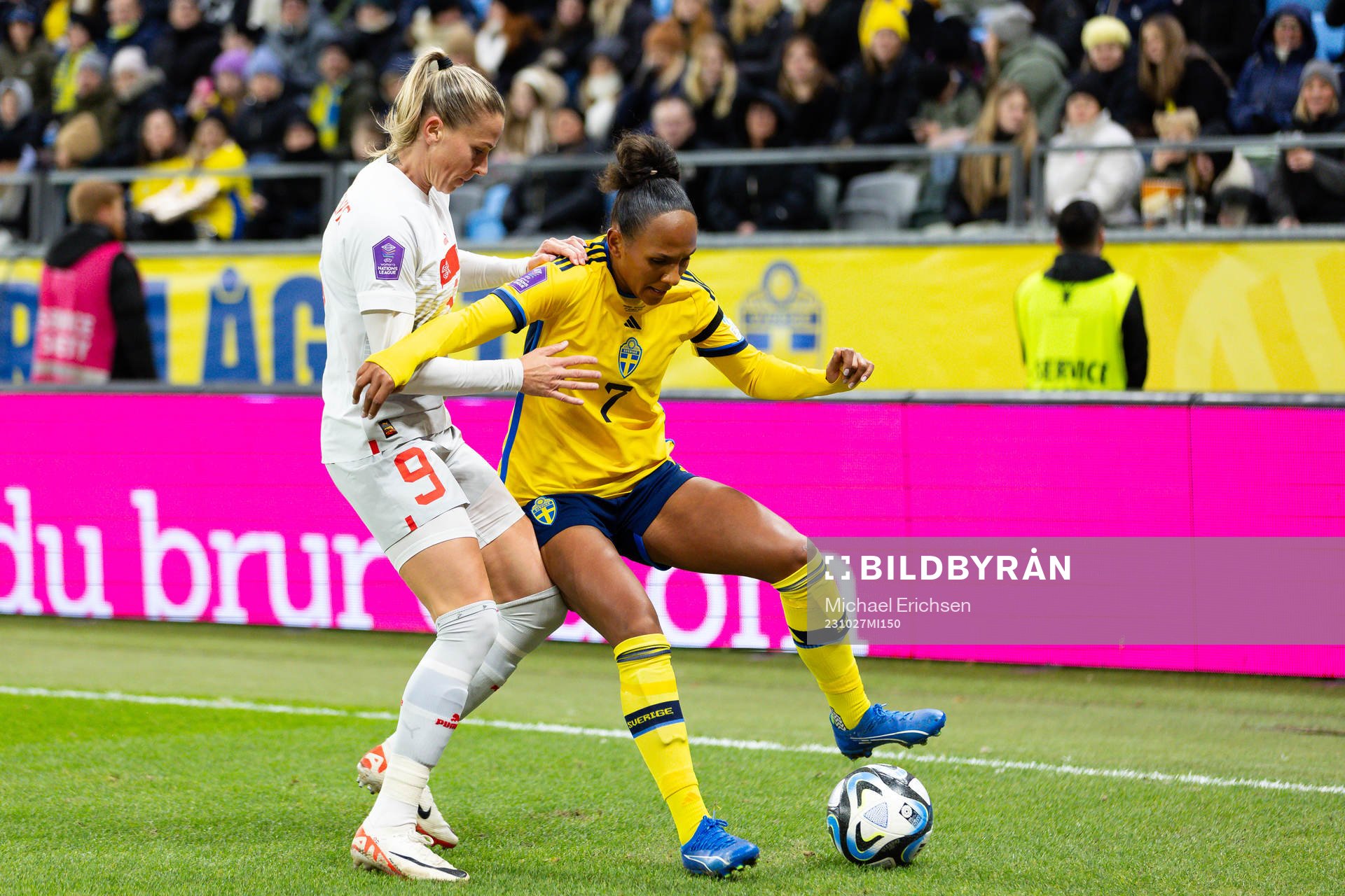 Ana-Maria Crnogorcevic of Switzerland and Madelen Janogy of