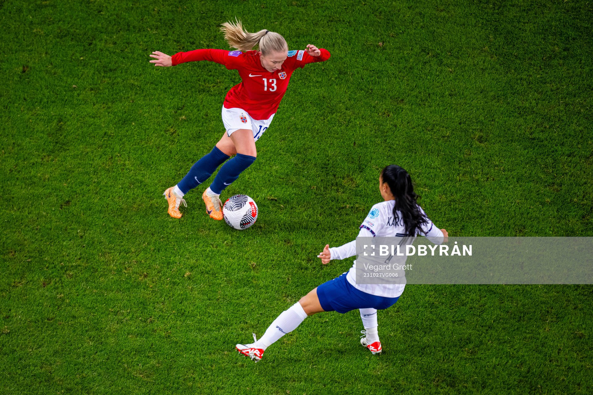 Thea Bjelde of Norway and Sakina Karchaoui of France