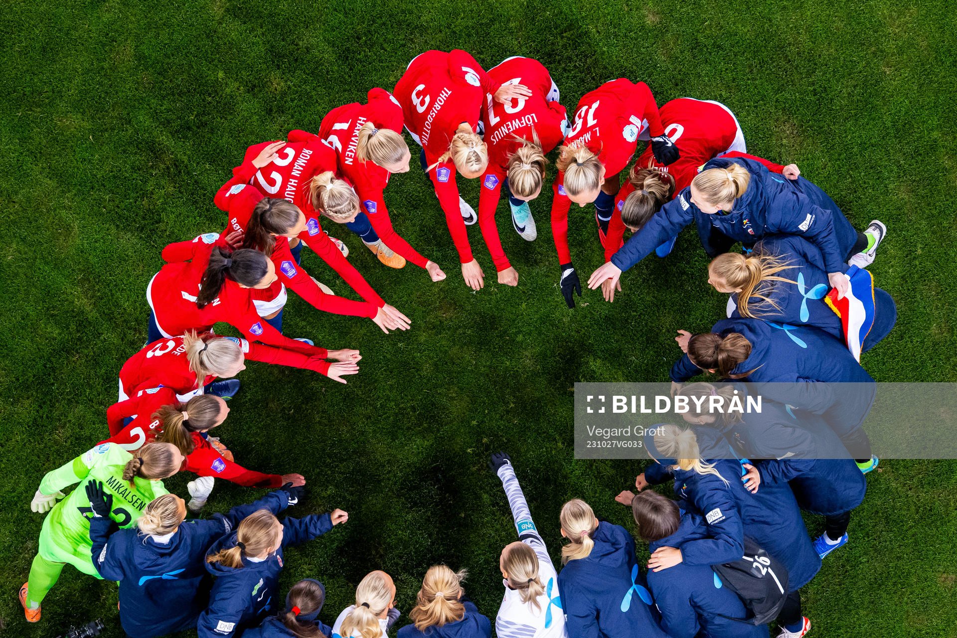 Goalkeeper Aurora Mikalsen, Sophie Román Haug, Maria