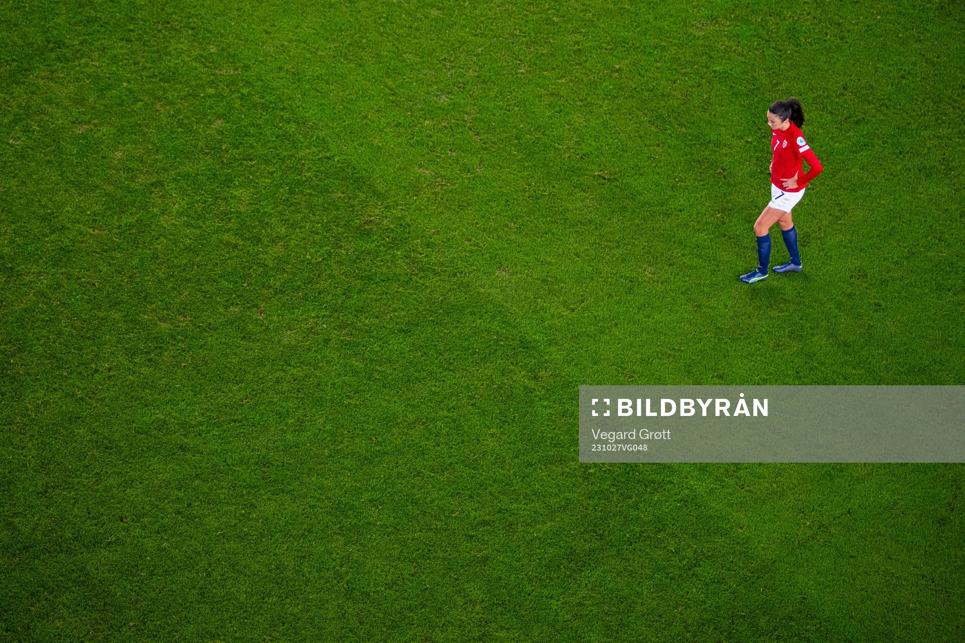 Ingrid Syrstad Engen of Norway looks dejected